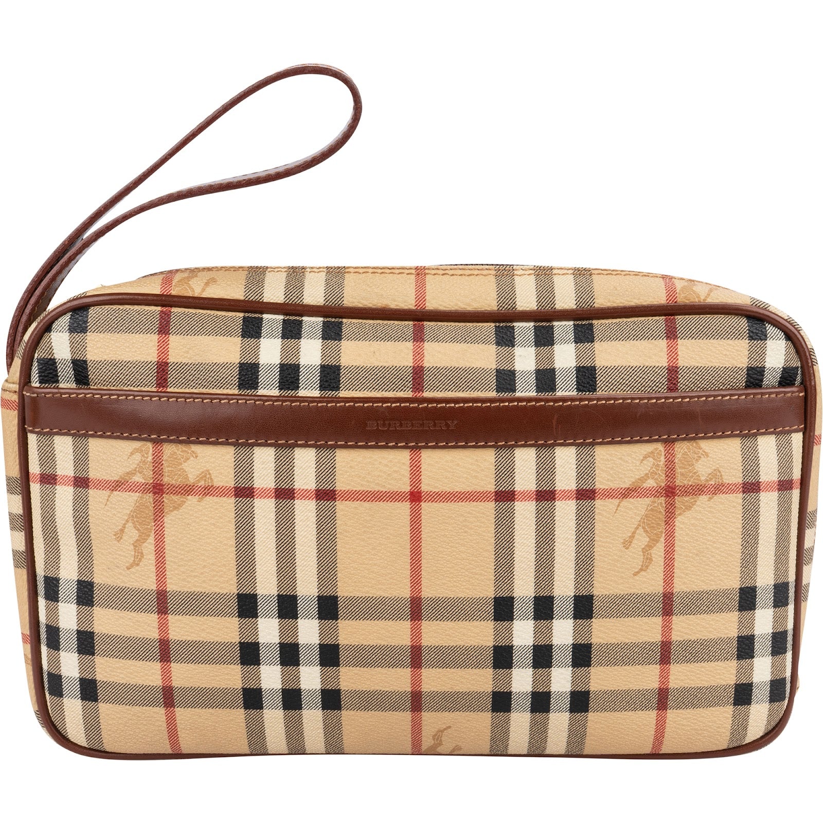 Burberry Nova-Check Monogram Haymarket Check Clutch