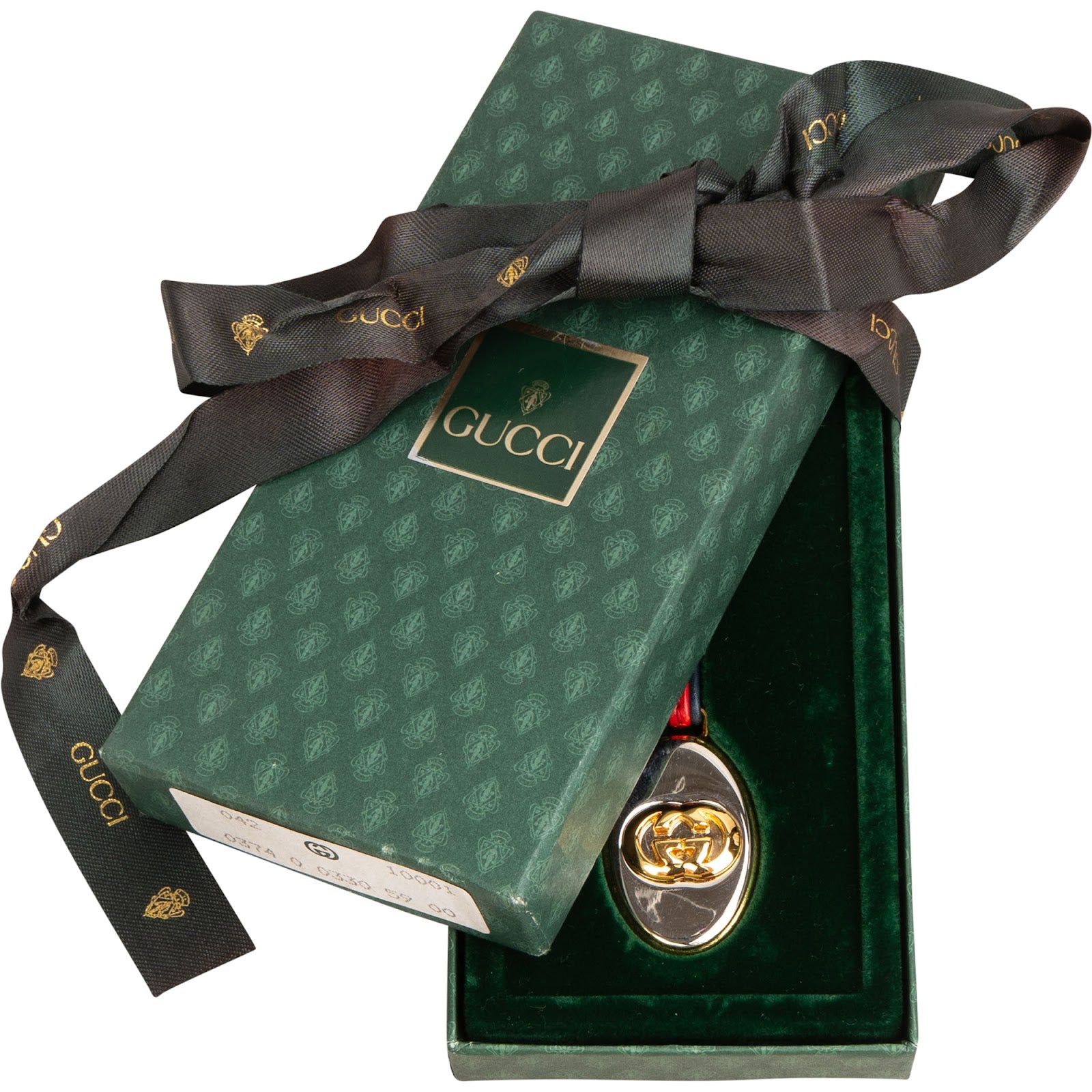Gucci Web Stripe Interlocking G Schlüsselanhänger