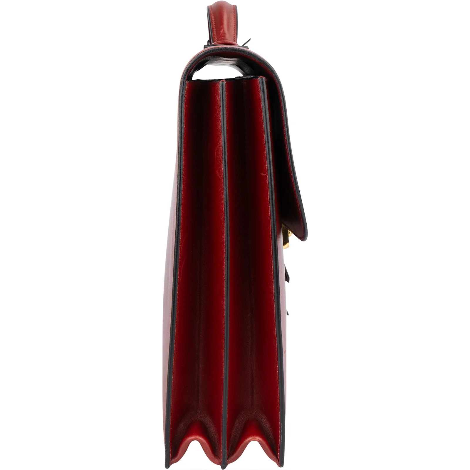 Hermès Bordeaux Leather Depeches Aktentasche