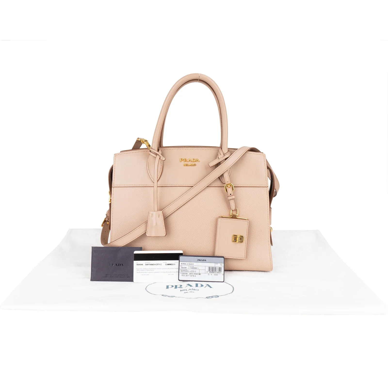 Prada Saffiano Leather Mano Galleria Handbag