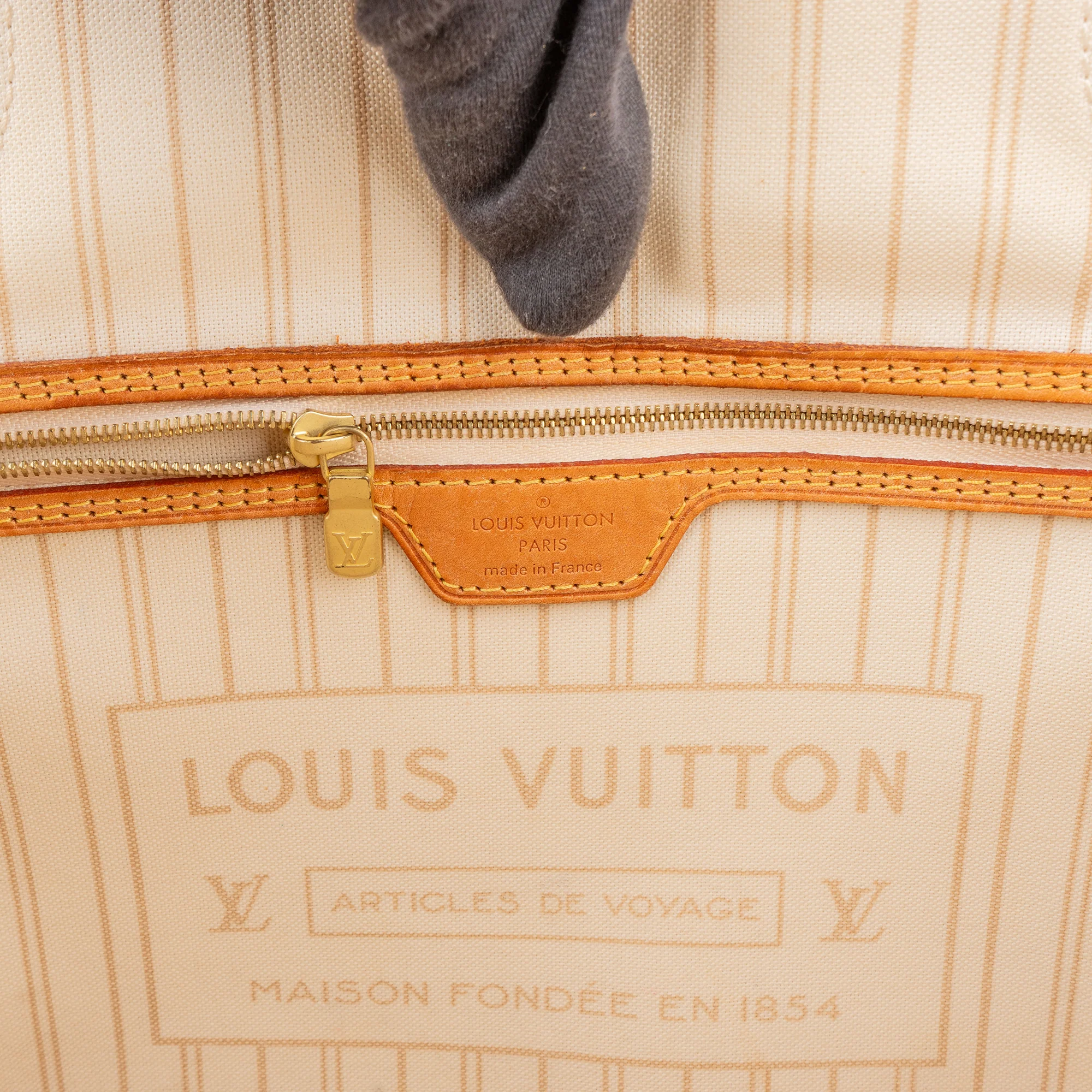 Louis Vuitton Monogram Damier Azur Canvas Neverfull MM Shopper