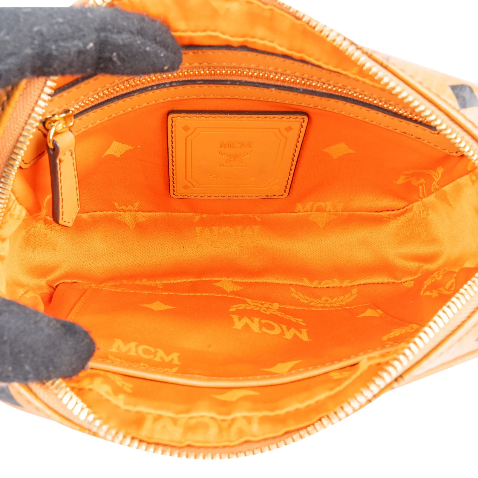 MCM Monogram Visetos Camera Crossbody Bag