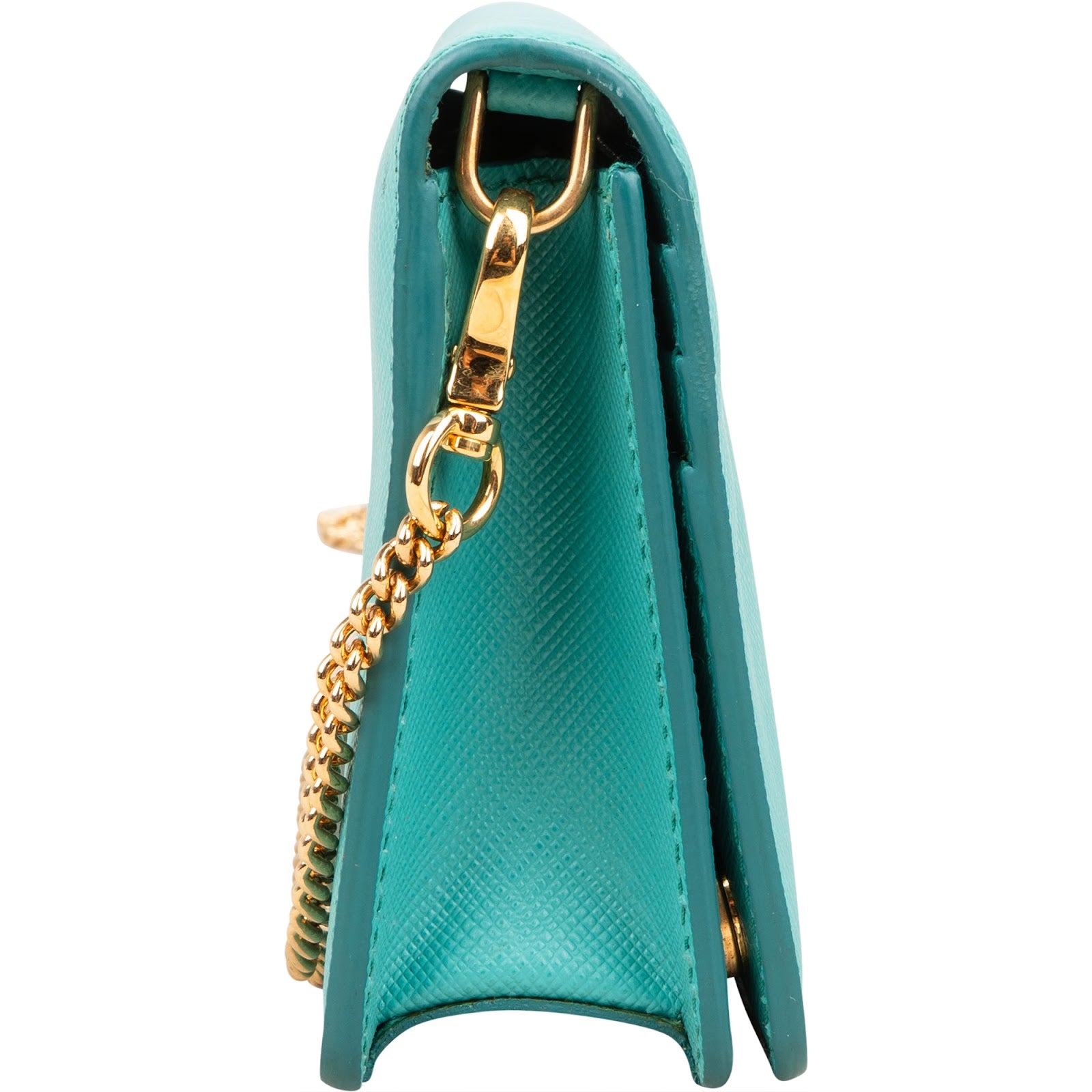 Prada Saffiano Leather Wallet On Chain