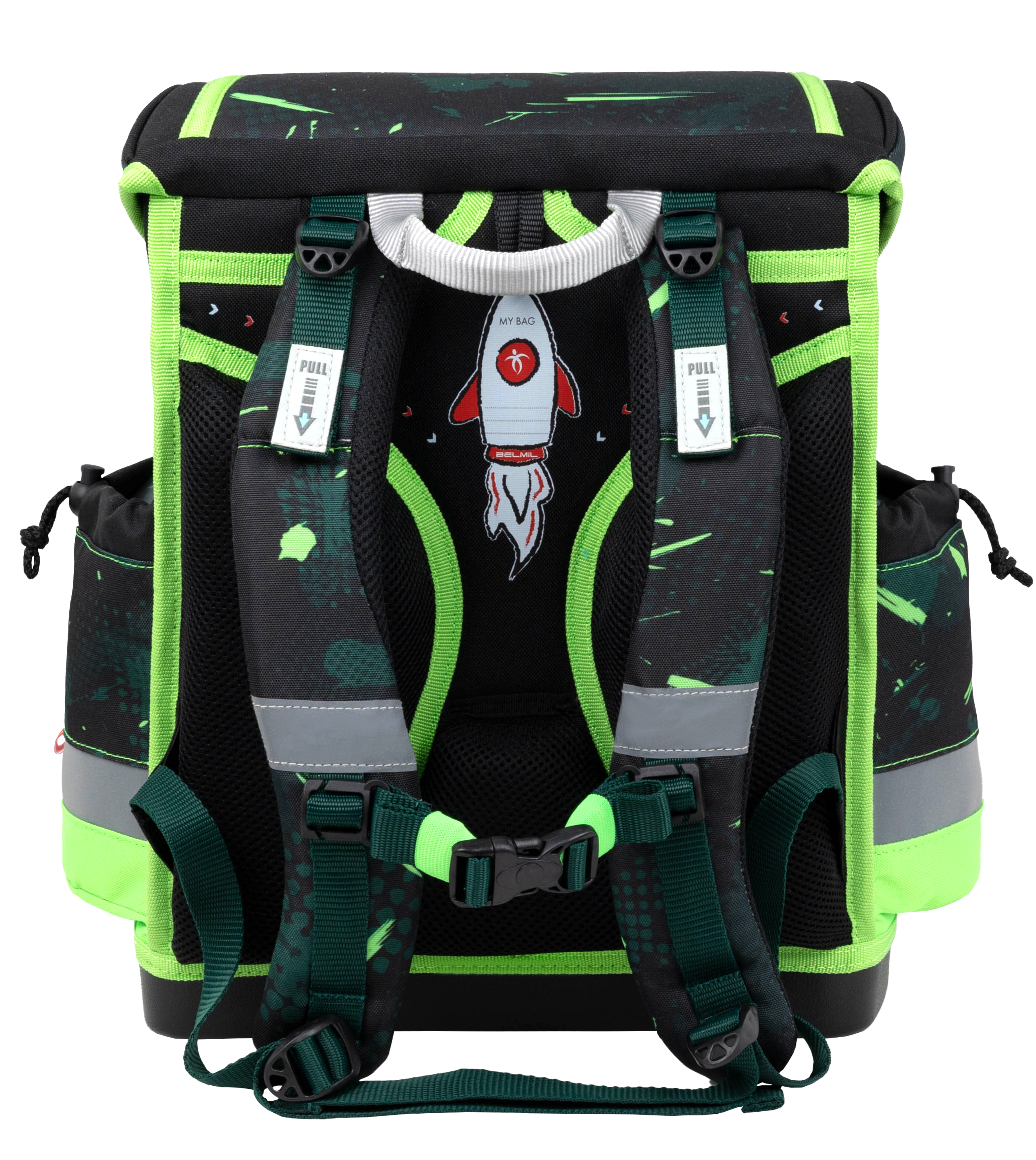 Classy Plus Schulranzen Set 5-teilig mit Brustgurt - Neon Sport