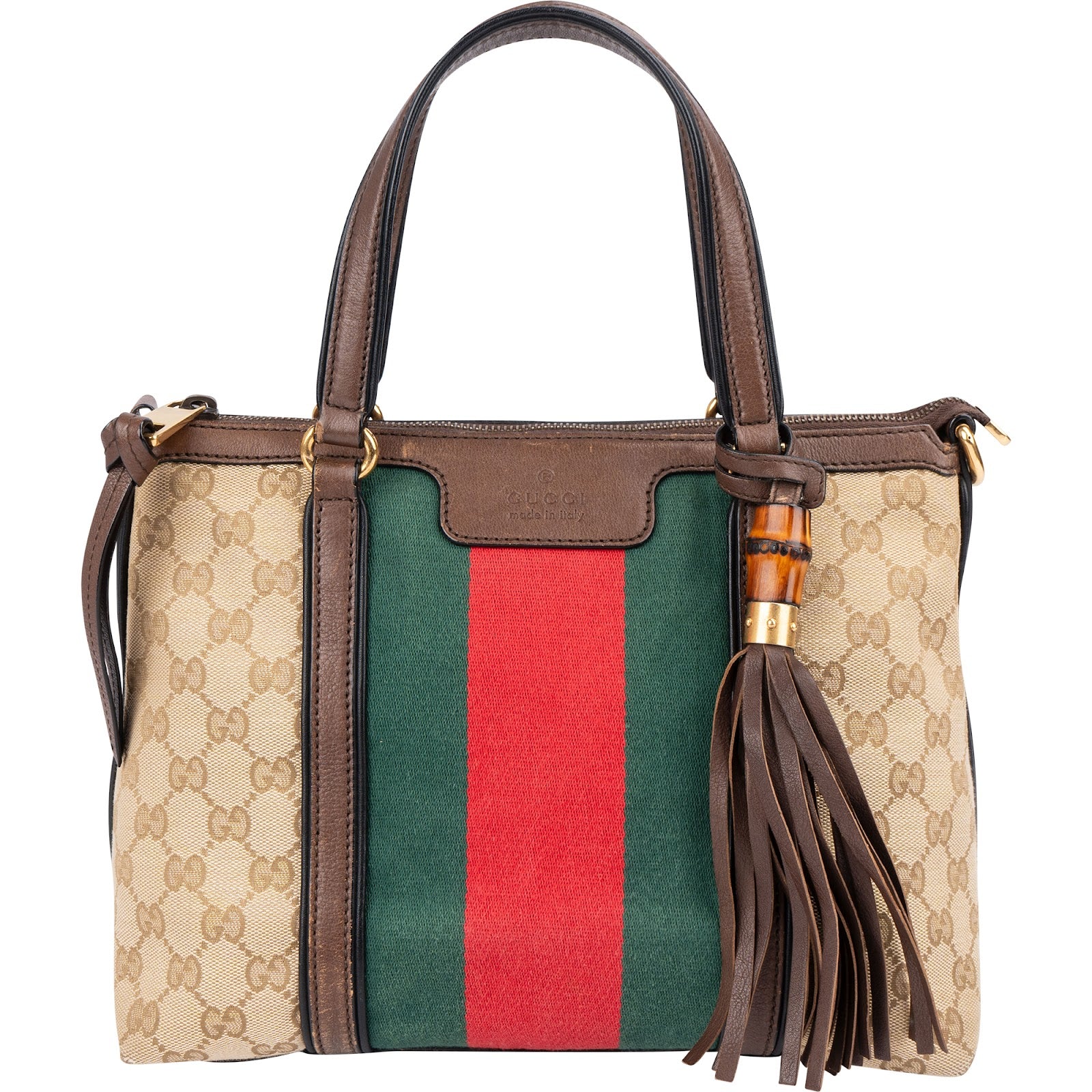 GUCCI - Bella Bamboo Tassel Tote-handtas