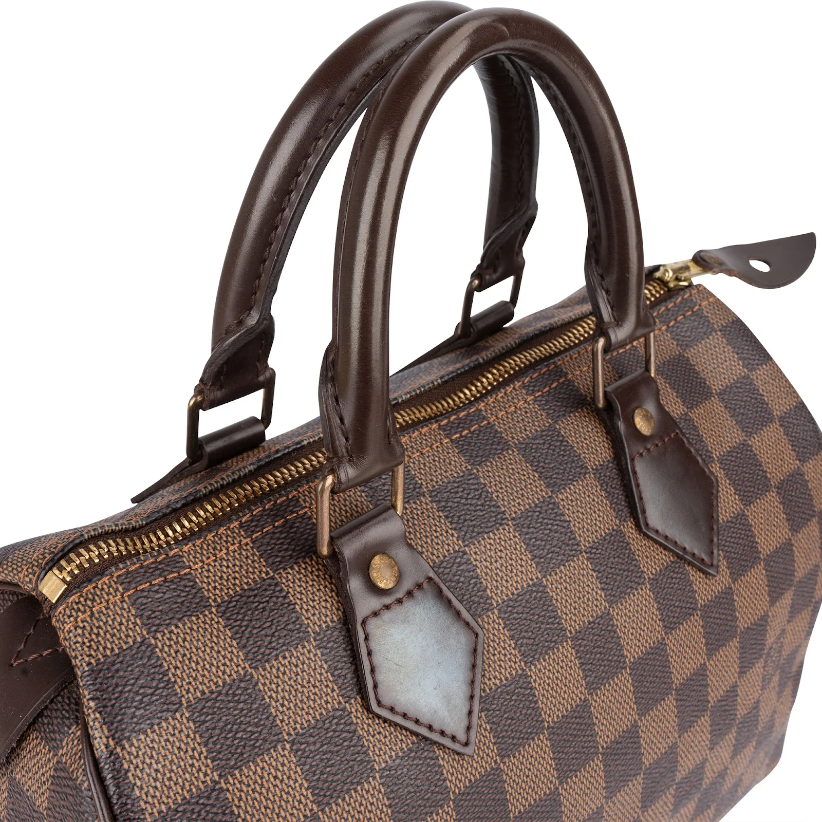 Louis Vuitton Monogram Damier Ebene Speedy 25 Boston Bag