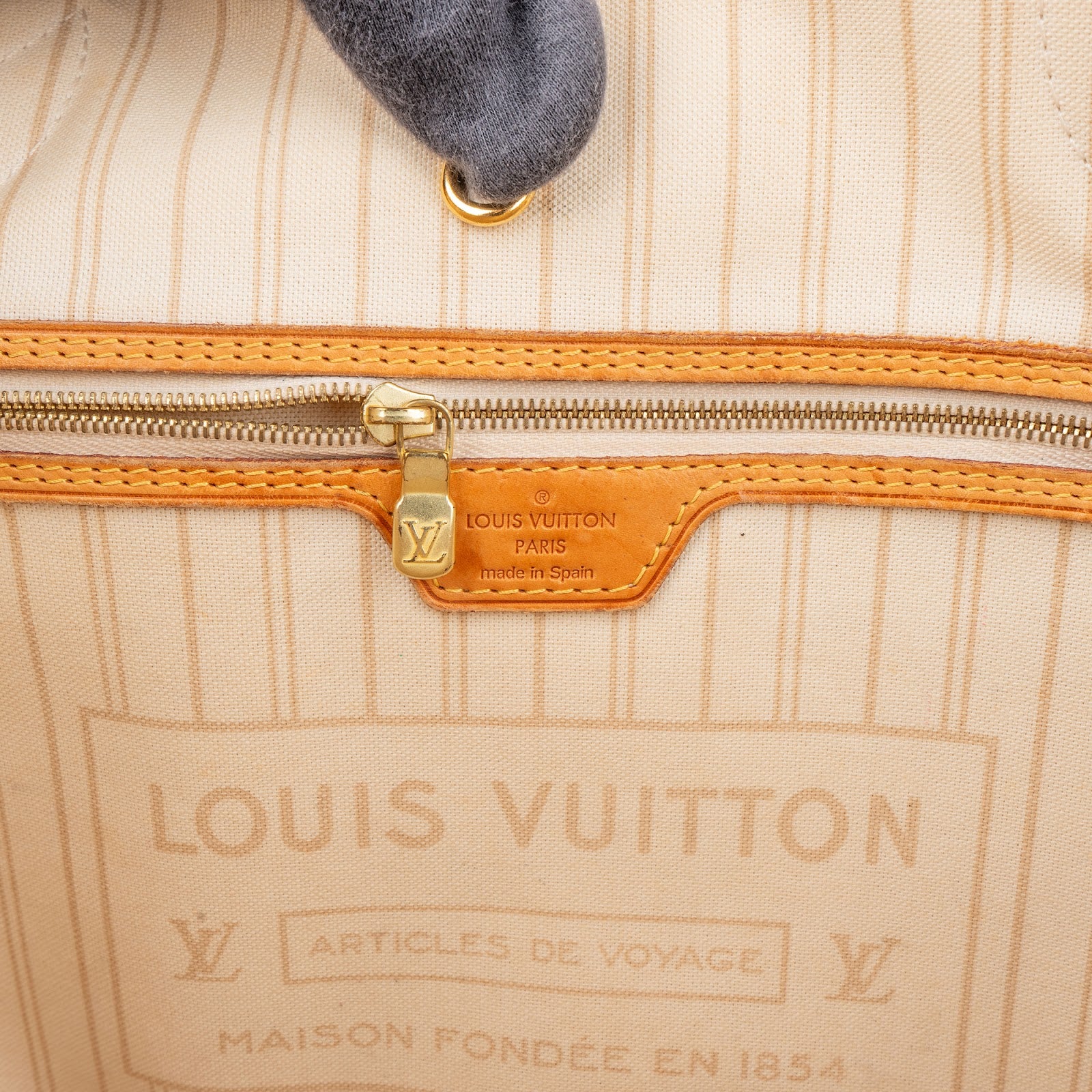 Louis Vuitton Monogram Damier Azur Canvas Neverfull MM Shopper