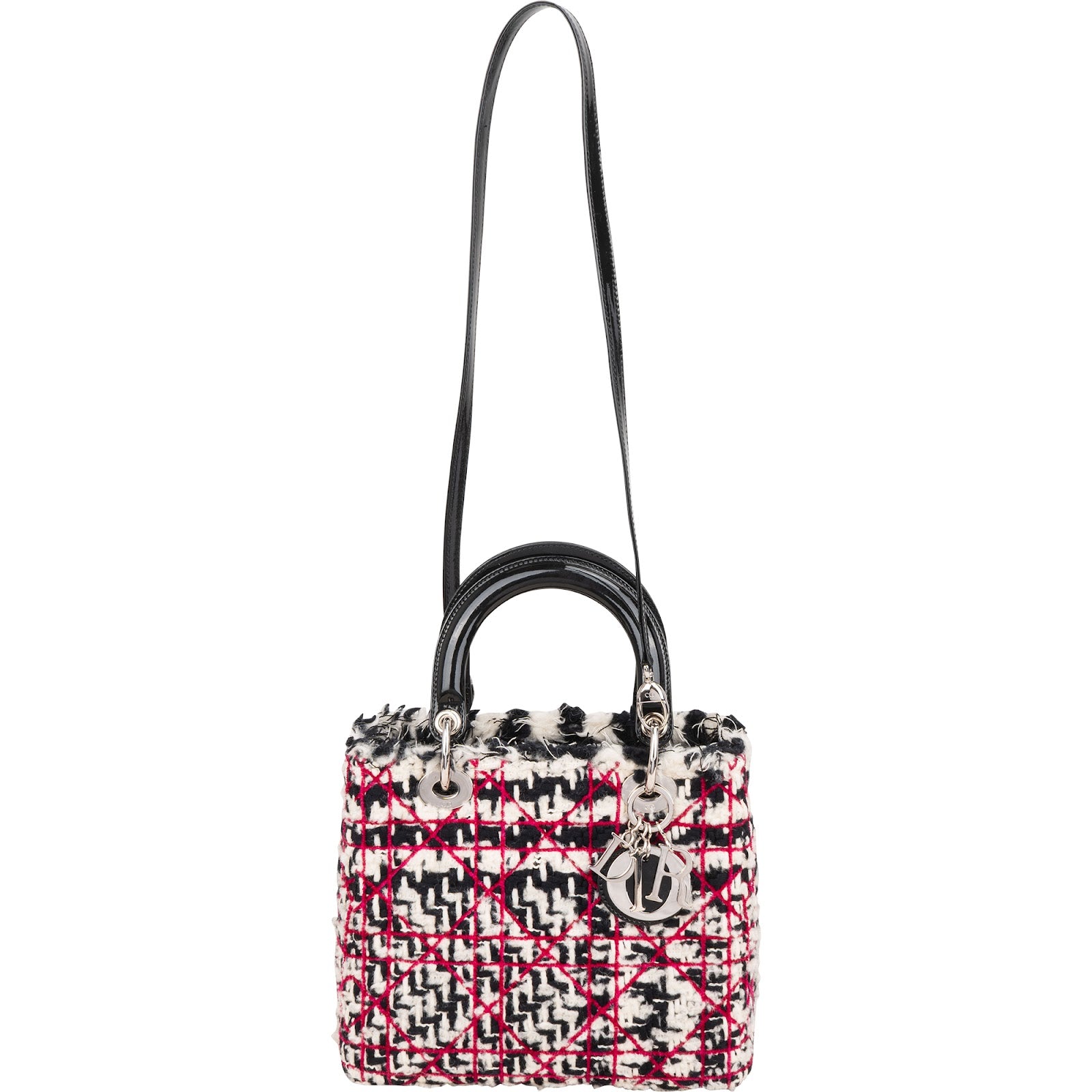 Sac à main Lady Dior en tweed multicolore de Dior