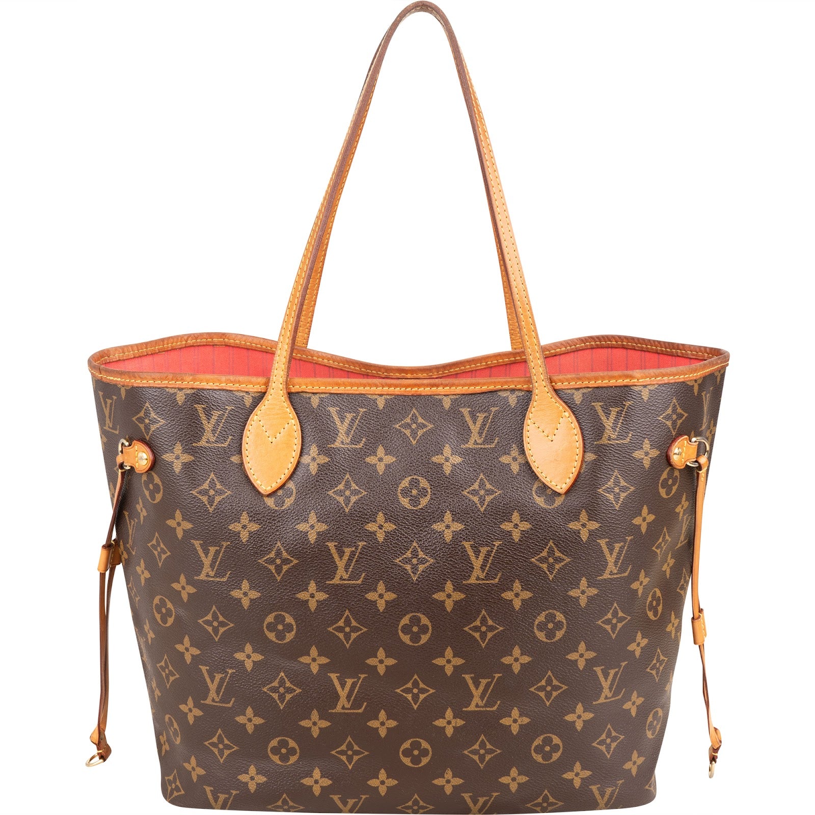 Sac Neverfull MM Shopper Louis Vuitton en toile Monogram V Grenade Fuchsia