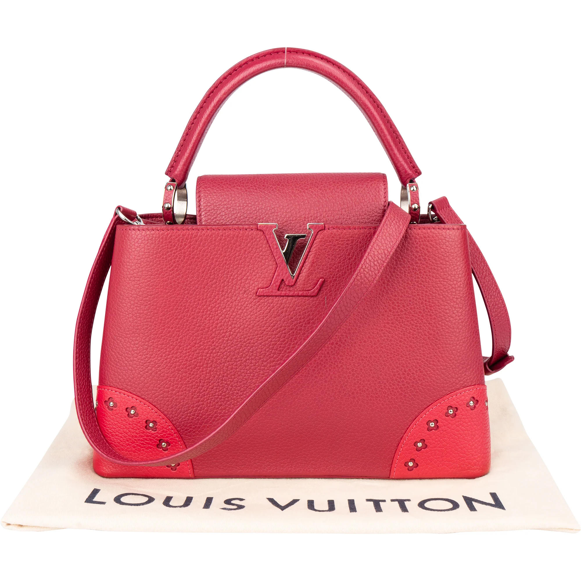 Louis Vuitton Limited Pink Taurillon Capucines MM Handbag