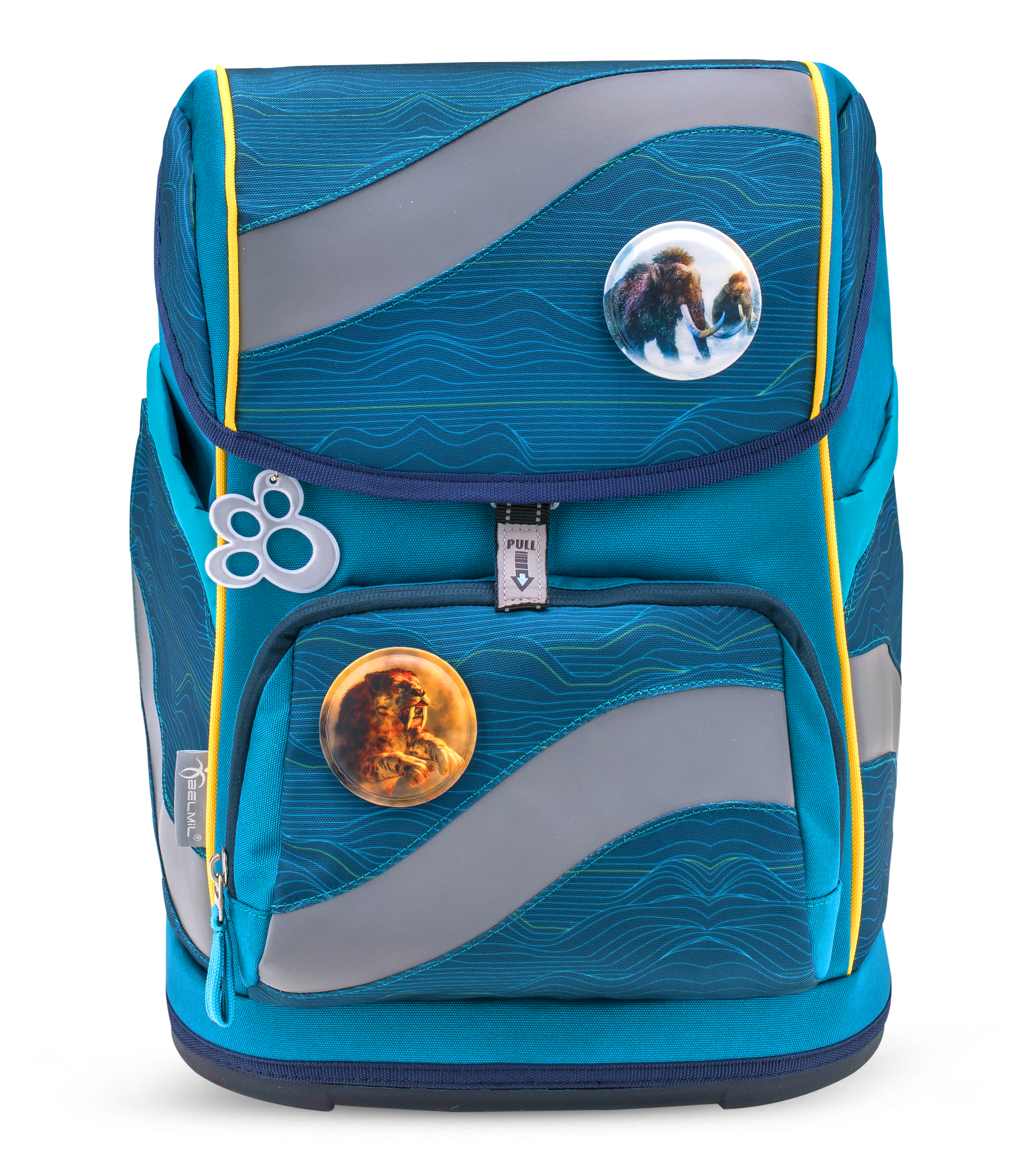 Smarty satchel set 5-piece with 6 patches - Waves Orange