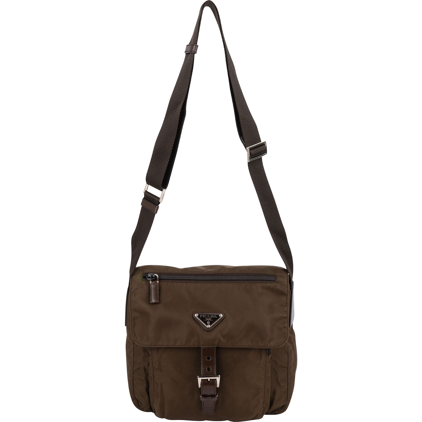 Prada Tessuto Triangle Messenger Bag