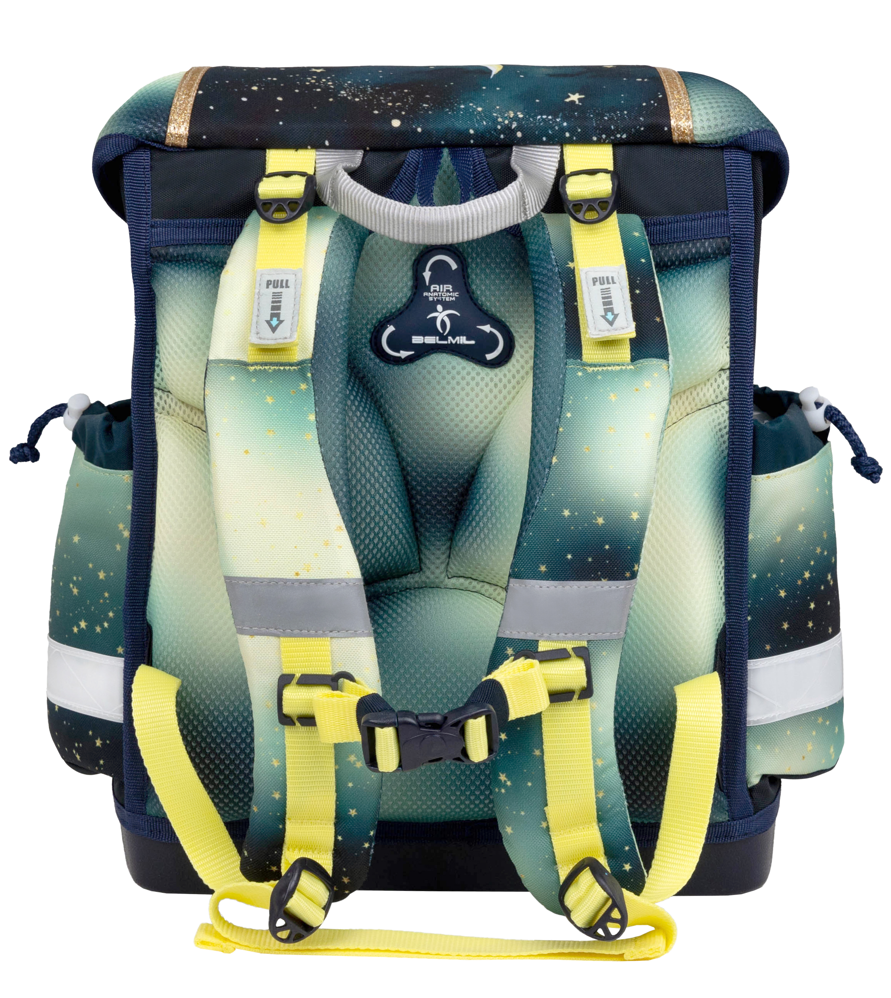 Classy 4-piece satchel set with chest strap - Sparkling Unicorn