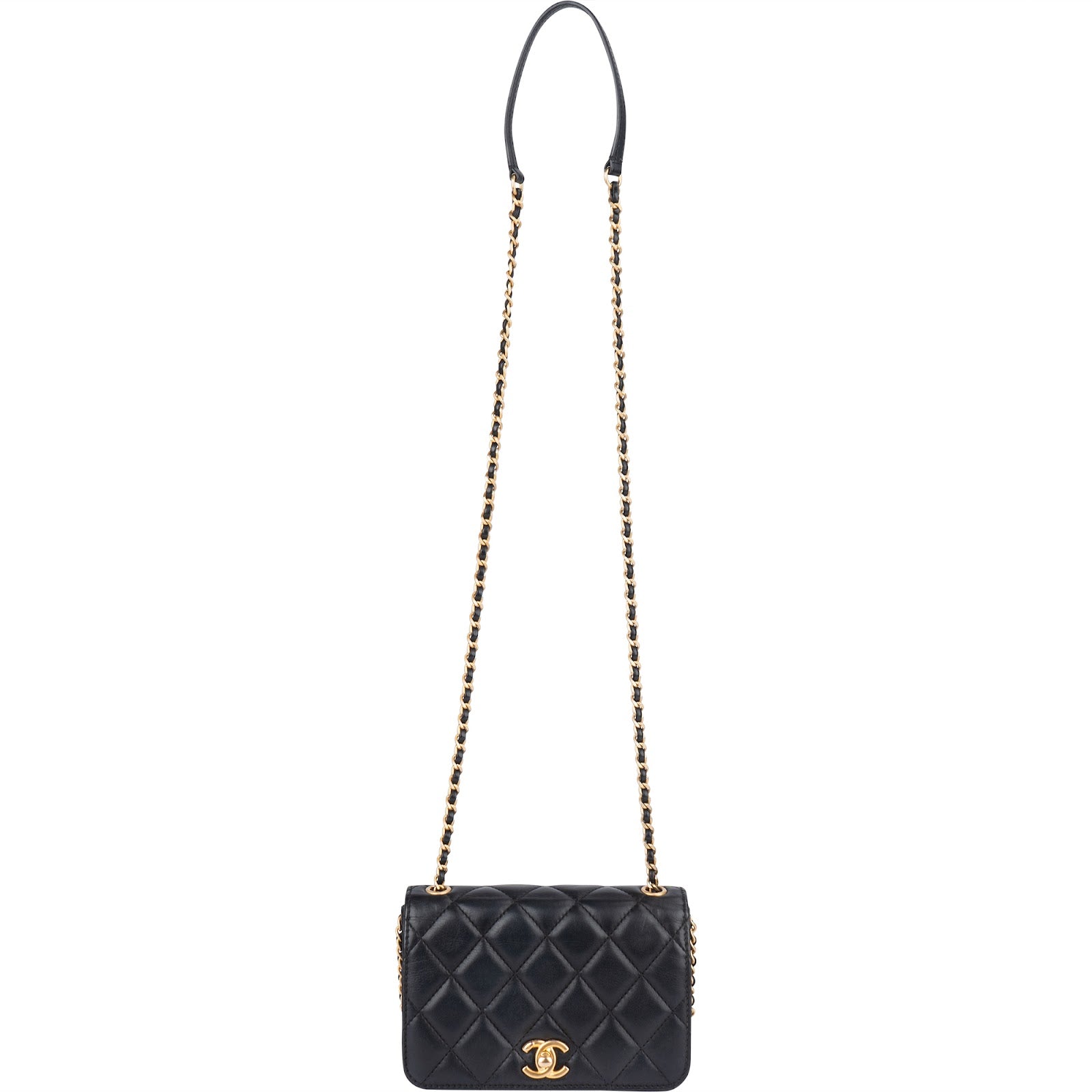Chanel Quilted Lambskin Mini Rectangular Single Flap Crossbody Bag