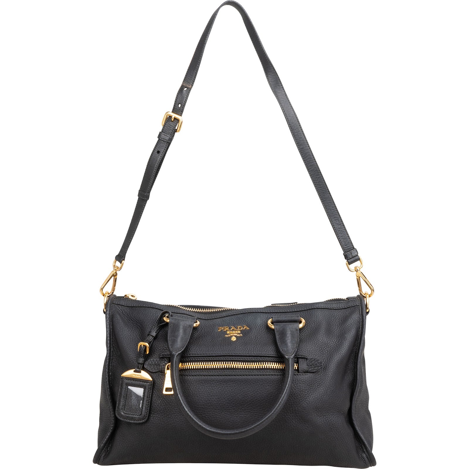 Prada Vitello Daino Leather Tote Handbag