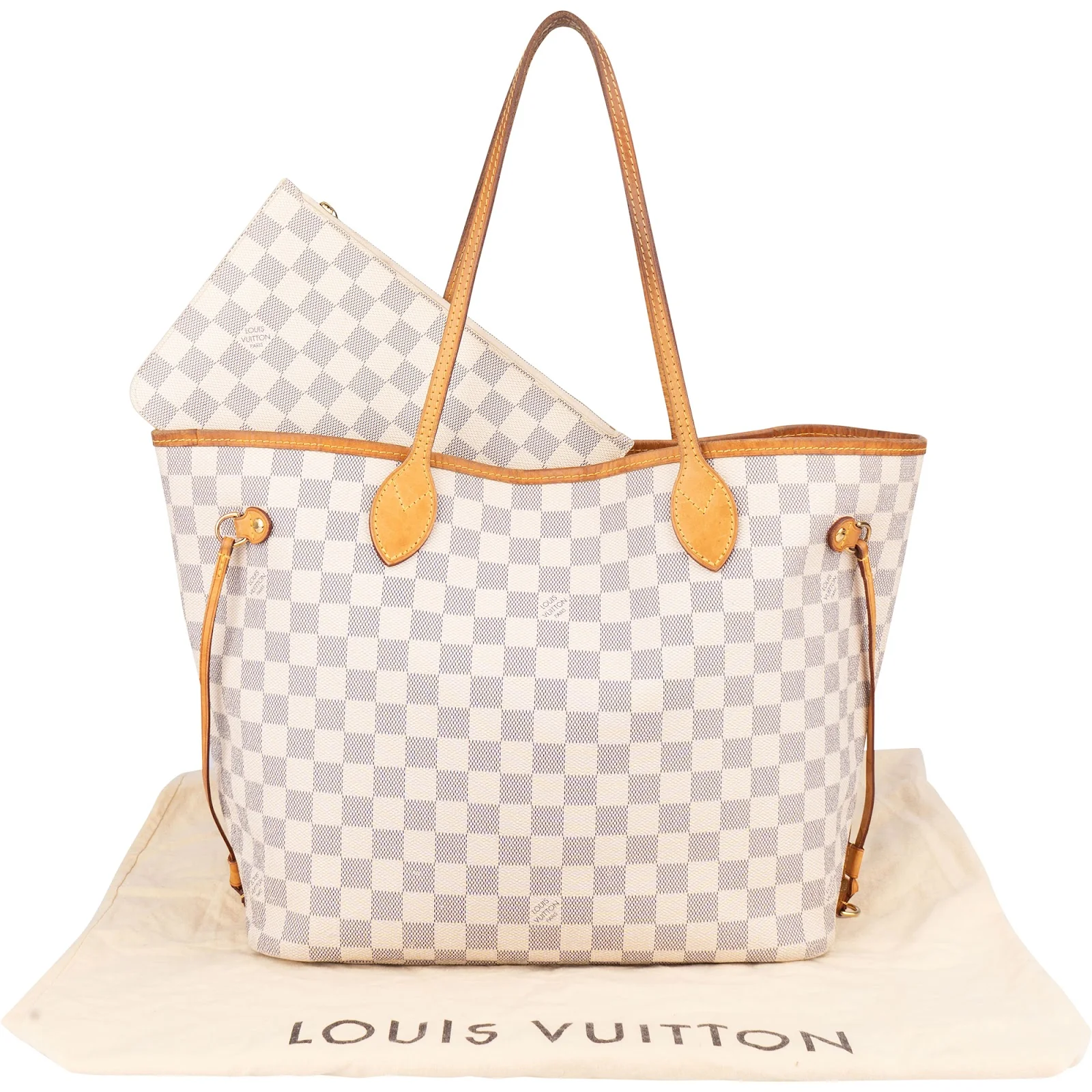Louis Vuitton Monogram Damier Azur Canvas Neverfull MM Shopper