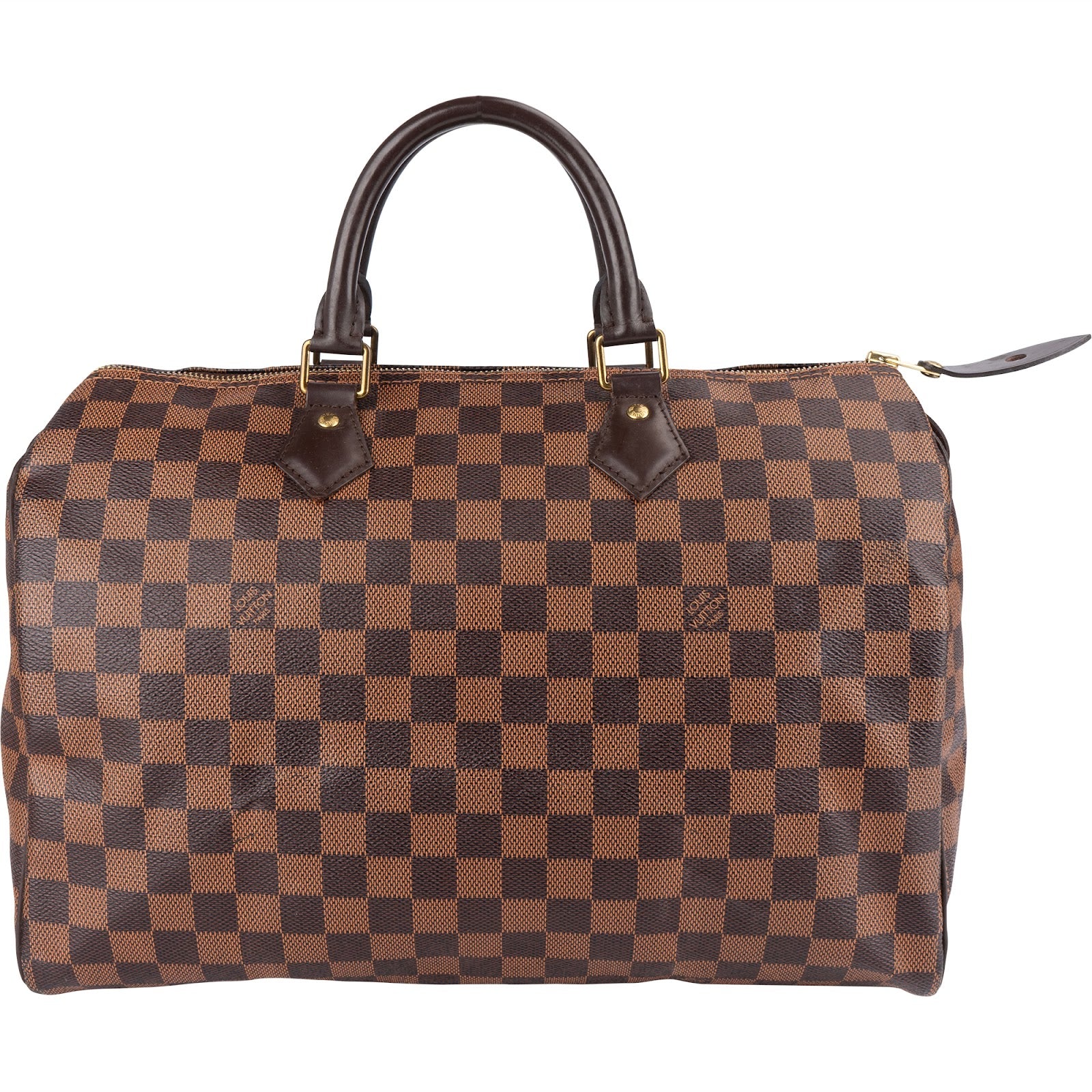 Louis Vuitton Monogram Damier Ebene Speedy 35 Boston Bag