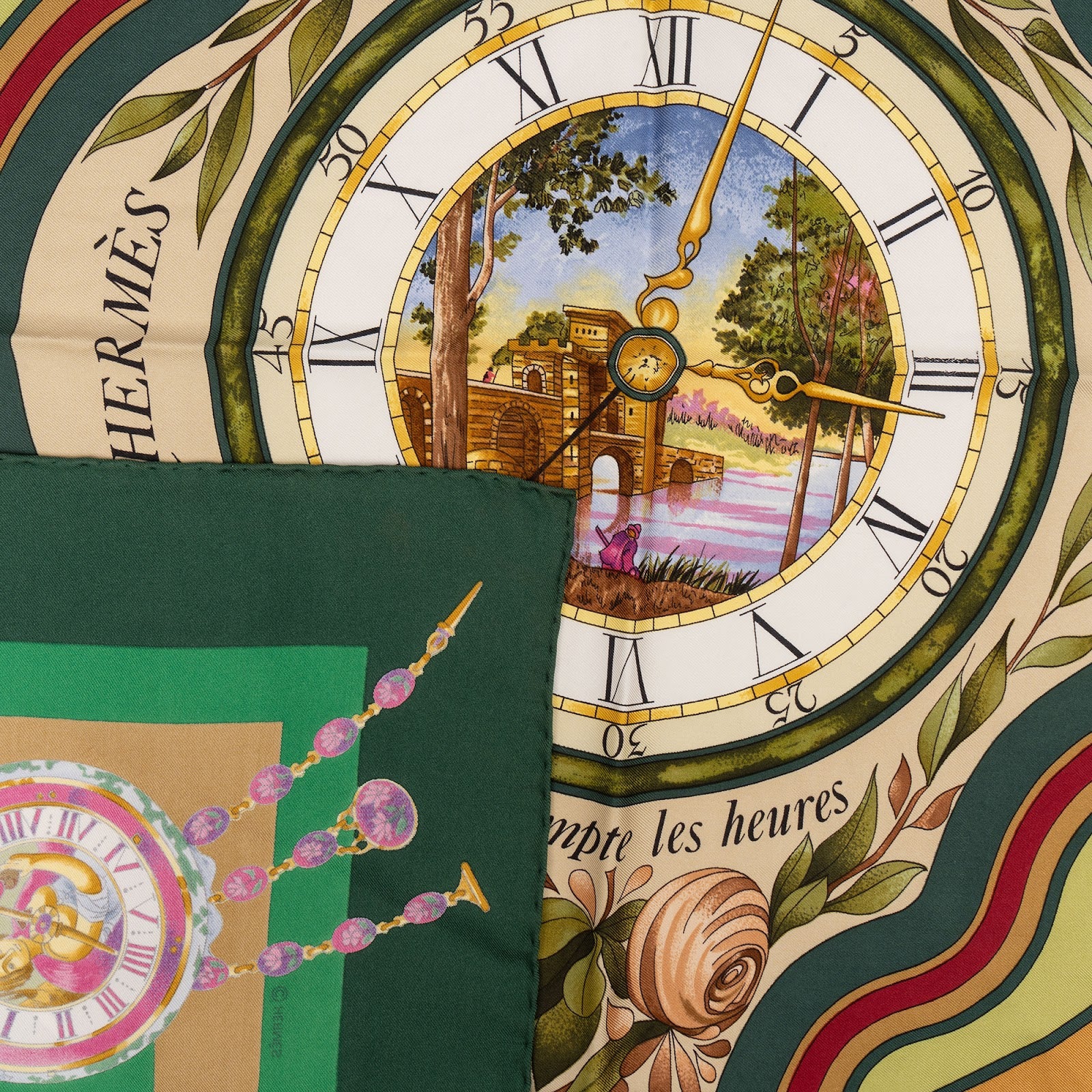 Hermès La Ronde des Heures Silk 90 Tuch