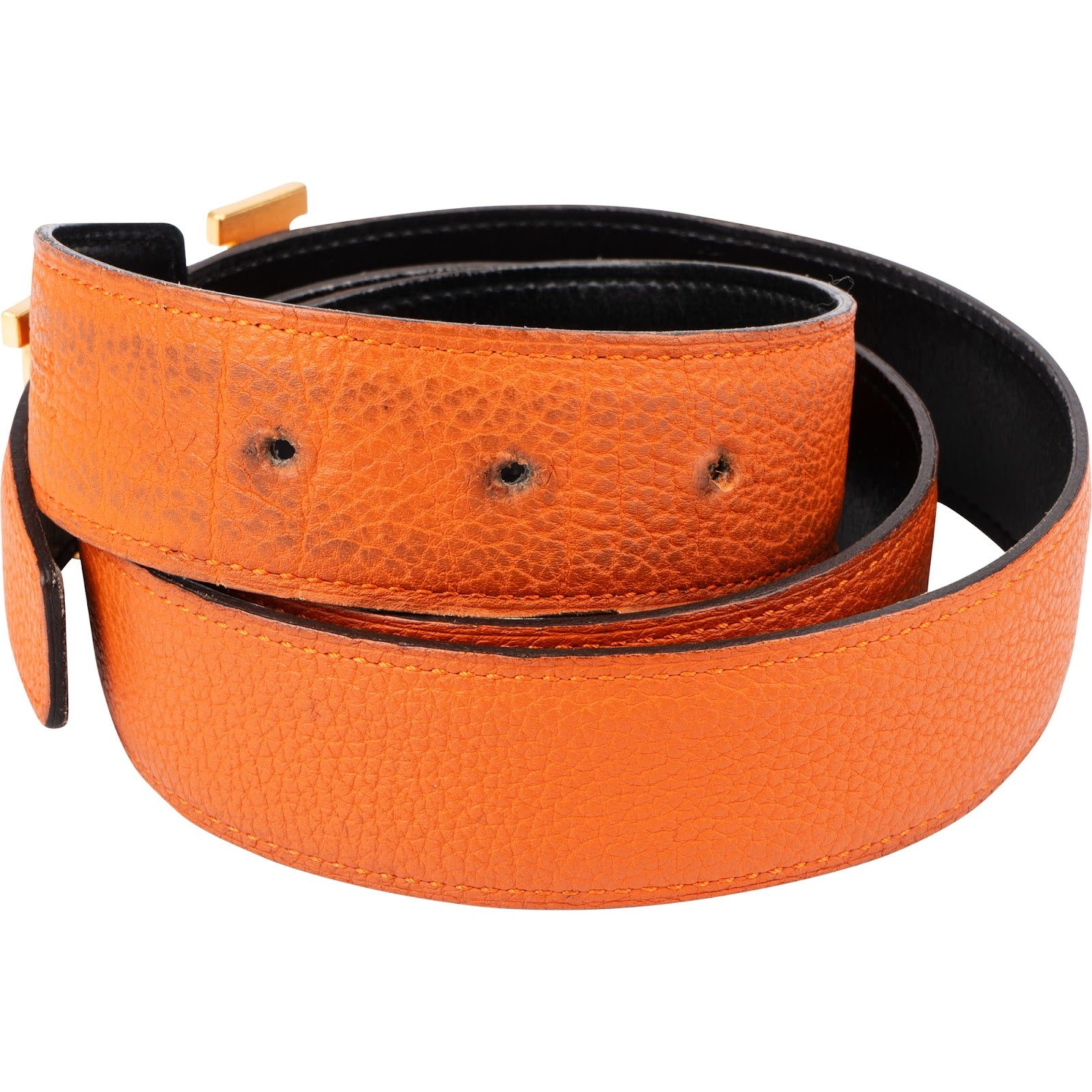 Hermès - Omkeerbare gouden H-riem (85)