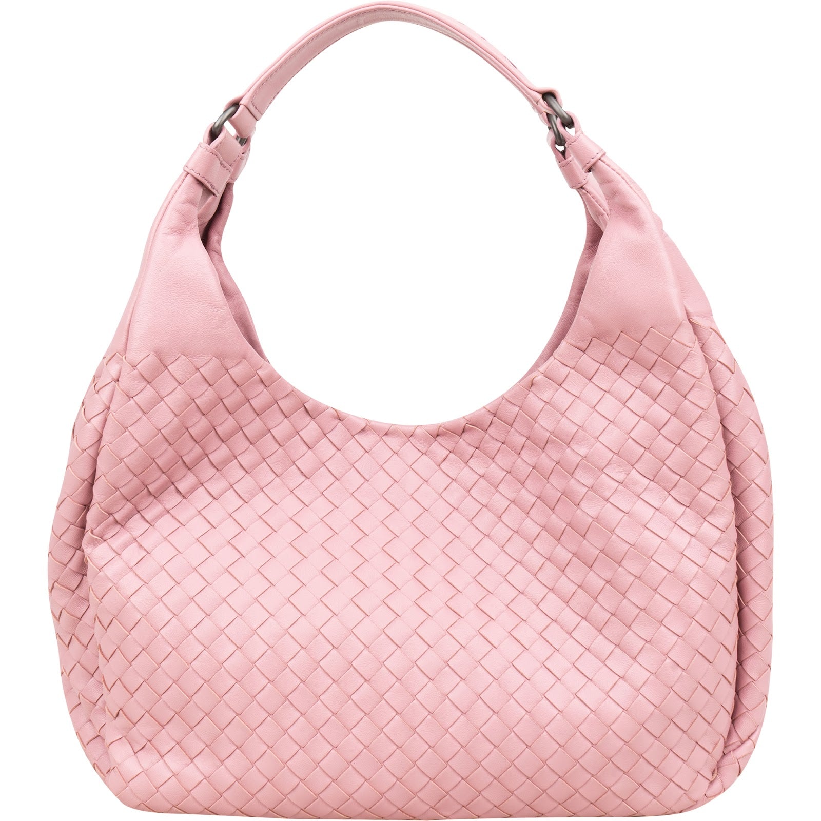 Sac à bandoulière hobo en cuir Intrecciato rose de Bottega Veneta