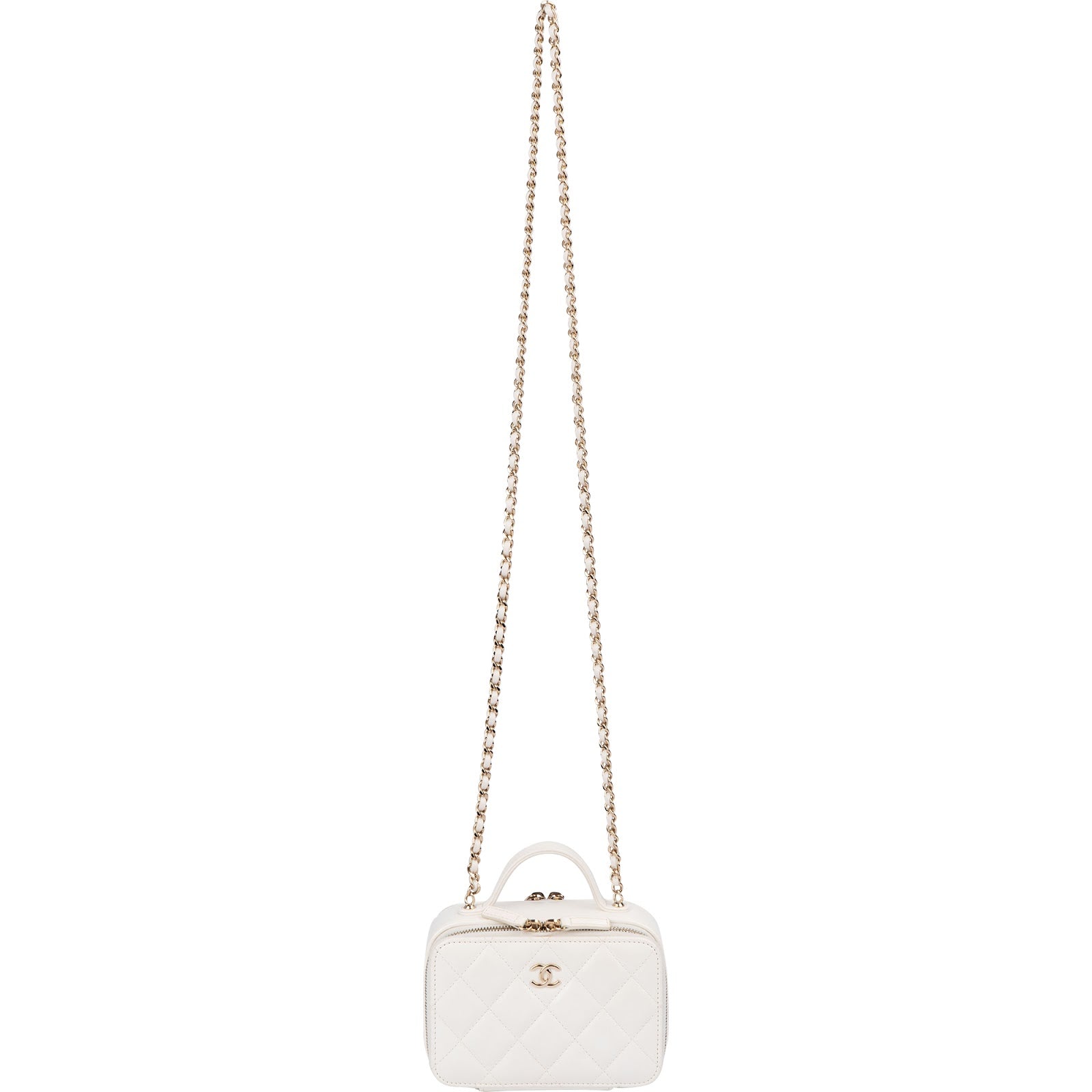 Chanel Quilted Lambskin Vanity Chain Crossbody Bag
