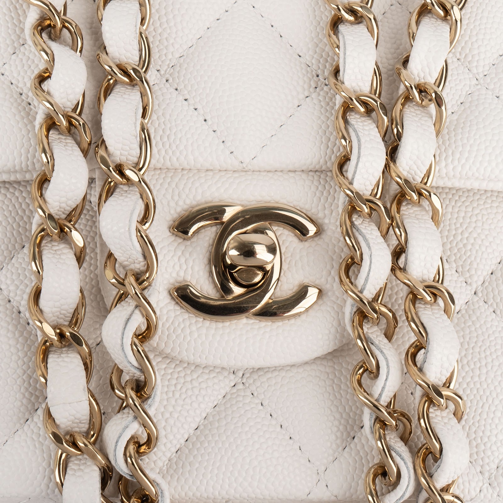 Chanel Quilted Caviar Leather Medium Double Flap Shoulder Bag