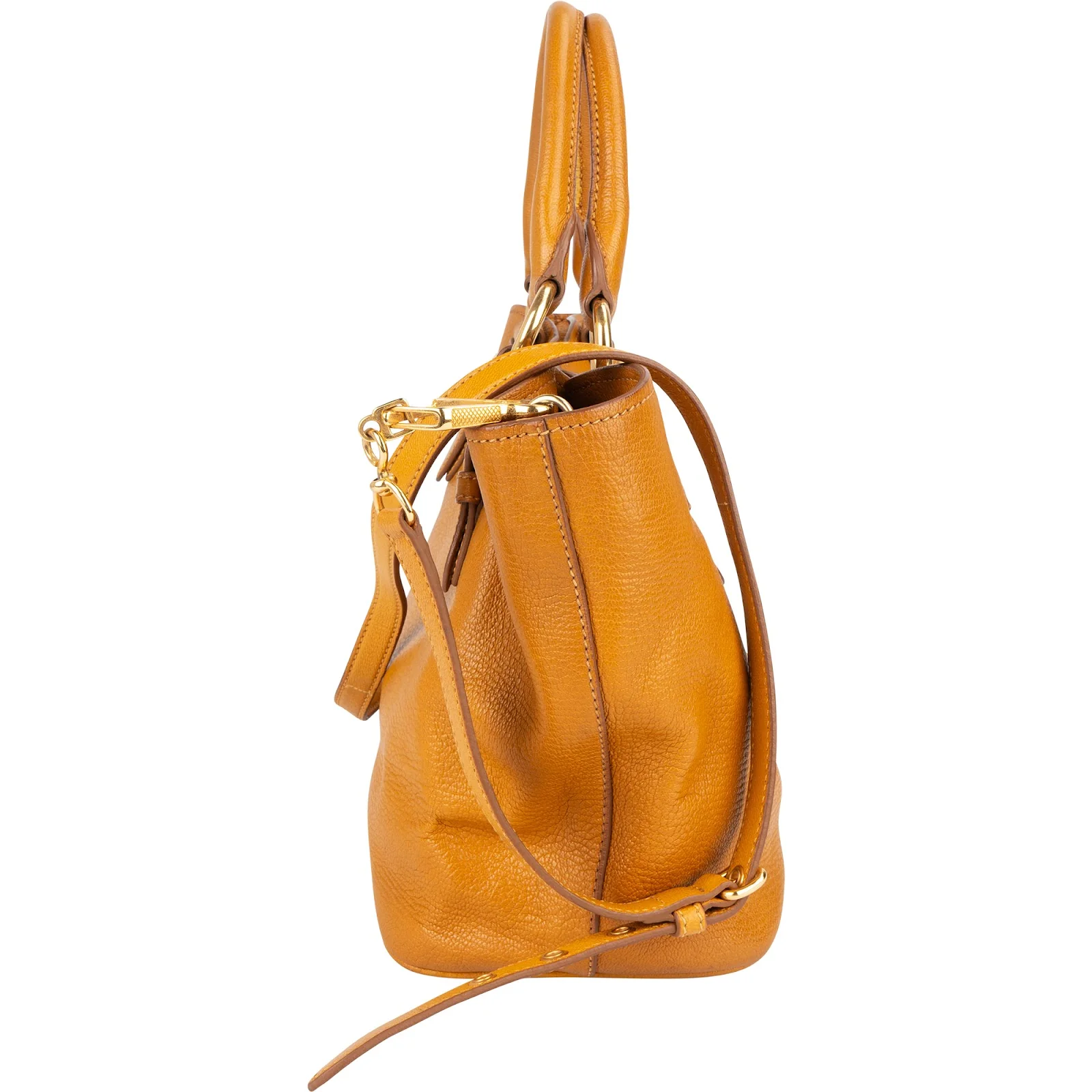 Miu Miu Grained Leather Vitello Lux Handbag