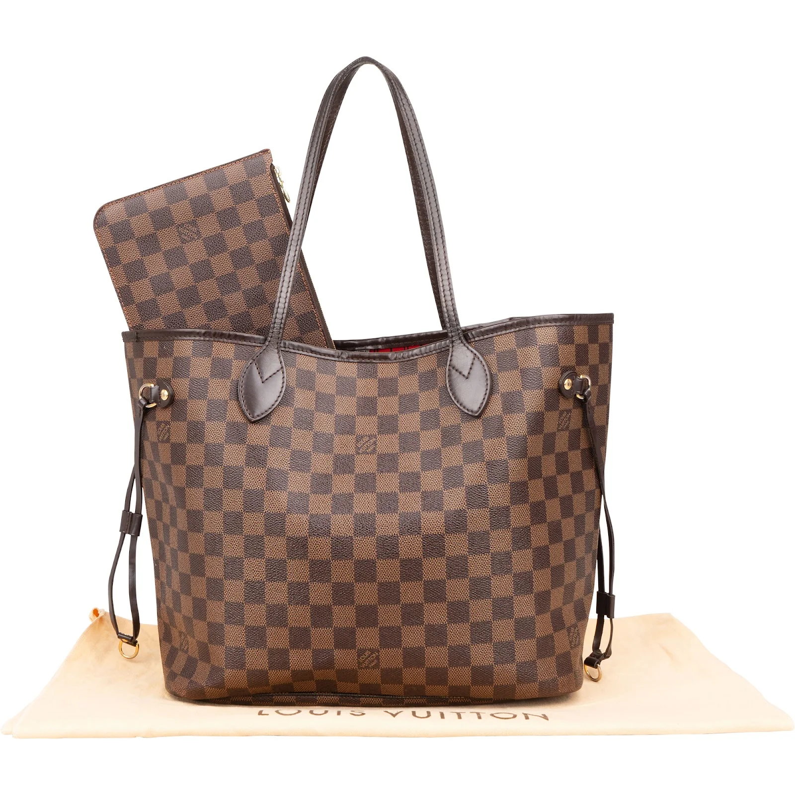 Louis Vuitton Monogram Damier Ebene Neverfull MM Shoulder Bag