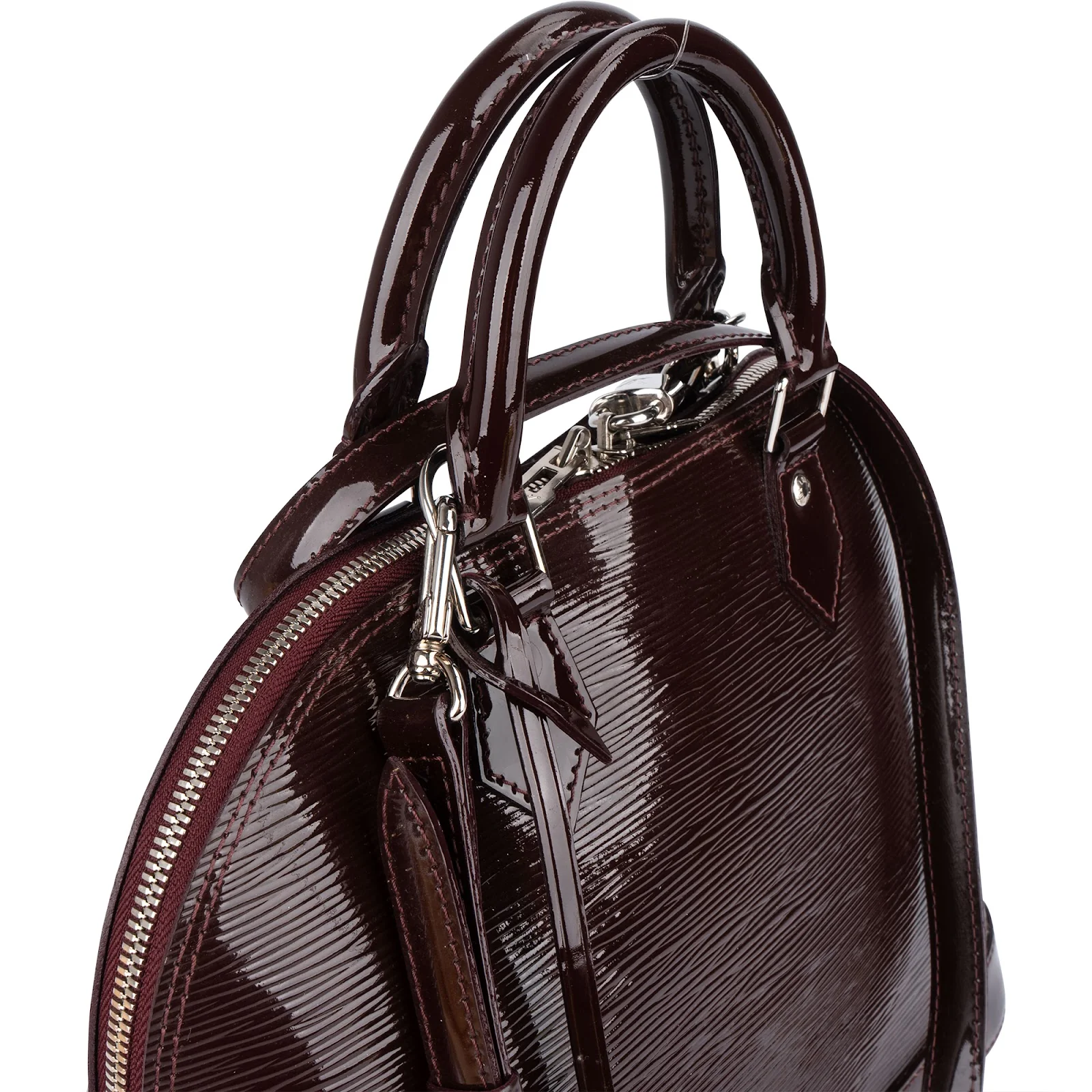 Louis Vuitton Burgundy Vernis Epi Leather Alma PM Handbag