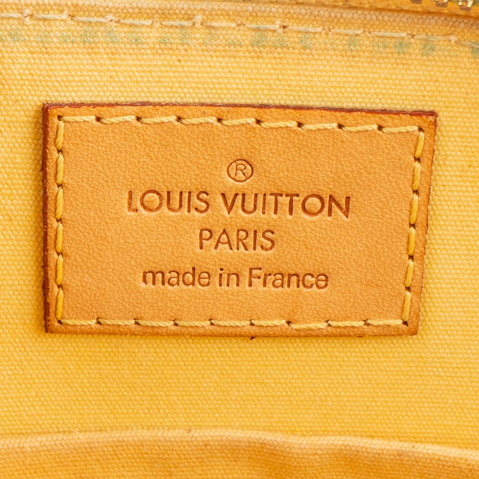 Louis Vuitton Monogram Yellow Vernis Alma BB Handbag