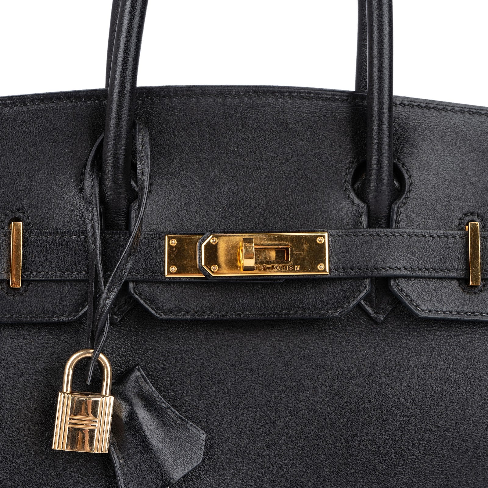 Hermès Noir Swift Leather Birkin 30 Handbag