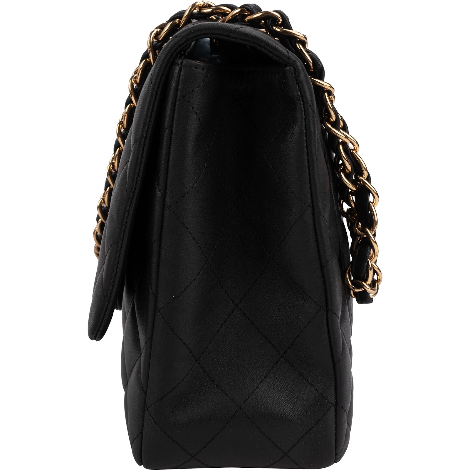 Chanel Quilted Lambskin Jumbo Single Flap Shoulder Bag