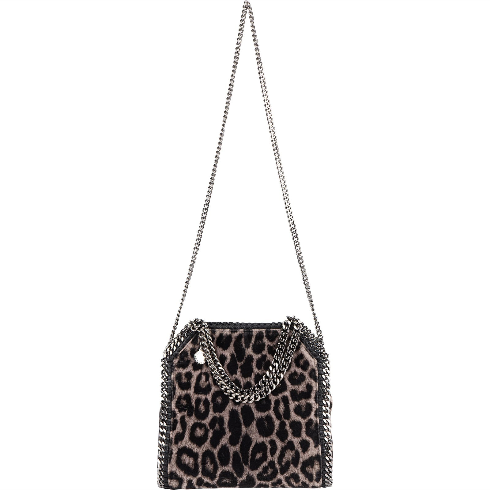 Stella McCartney Leopard Fur Print Falabella Tote Crossbody Handbag