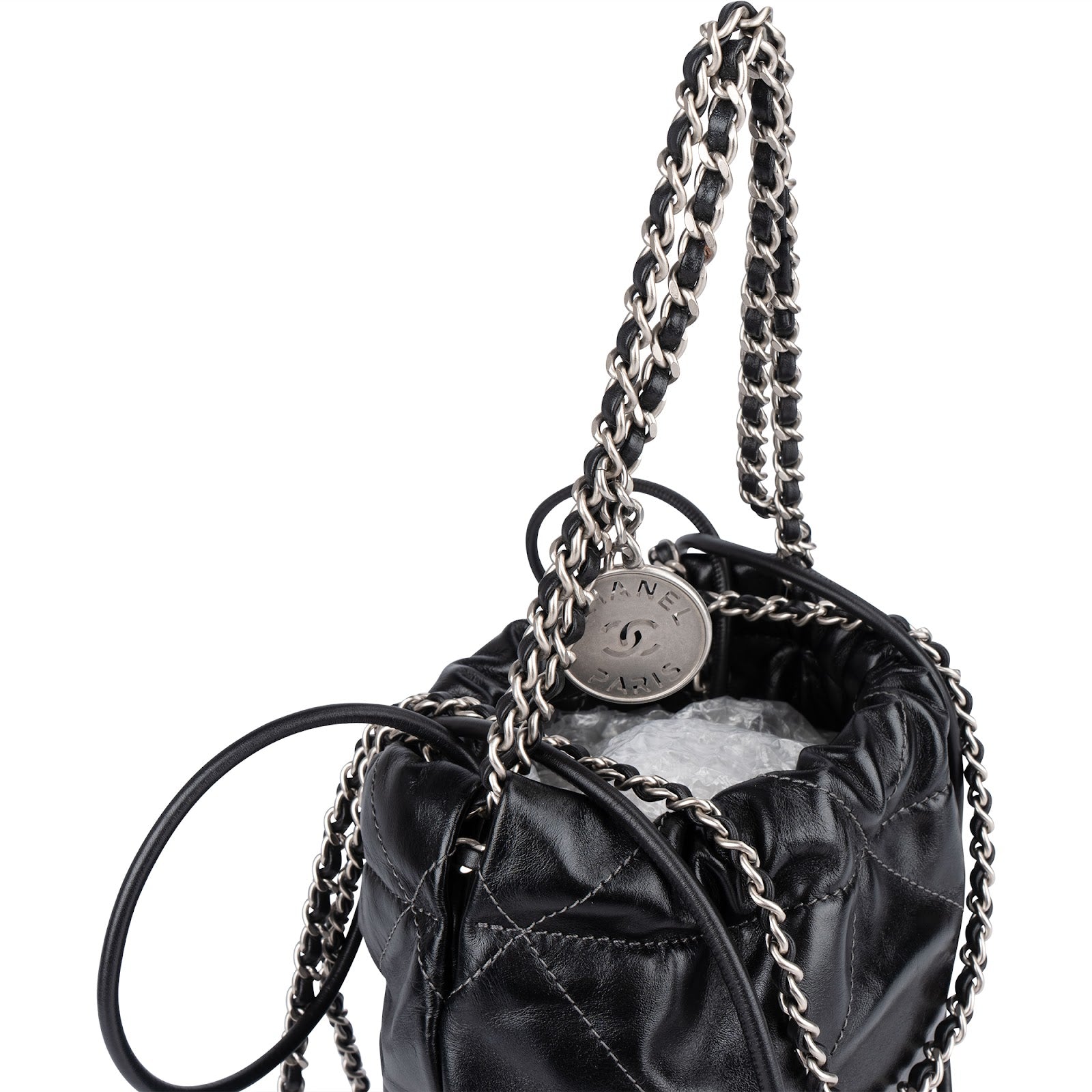 Chanel 22 Quilted Lambskin Ombre Drawstring Crossbody Bag