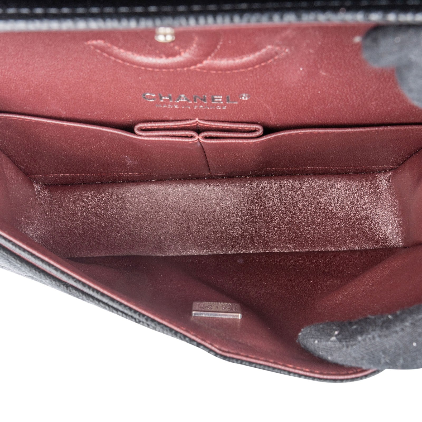 Chanel Quilted Caviar Leather Palladium Small Double Flap Shoulder Bag