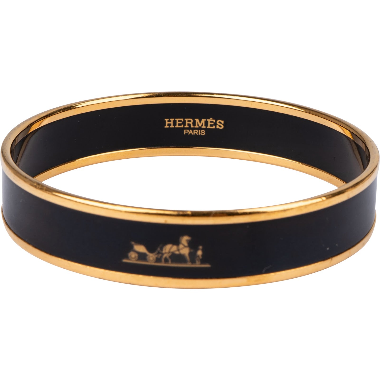 Hermès Duc Attelage Enamel Horse Calèche Emaille Bracelet