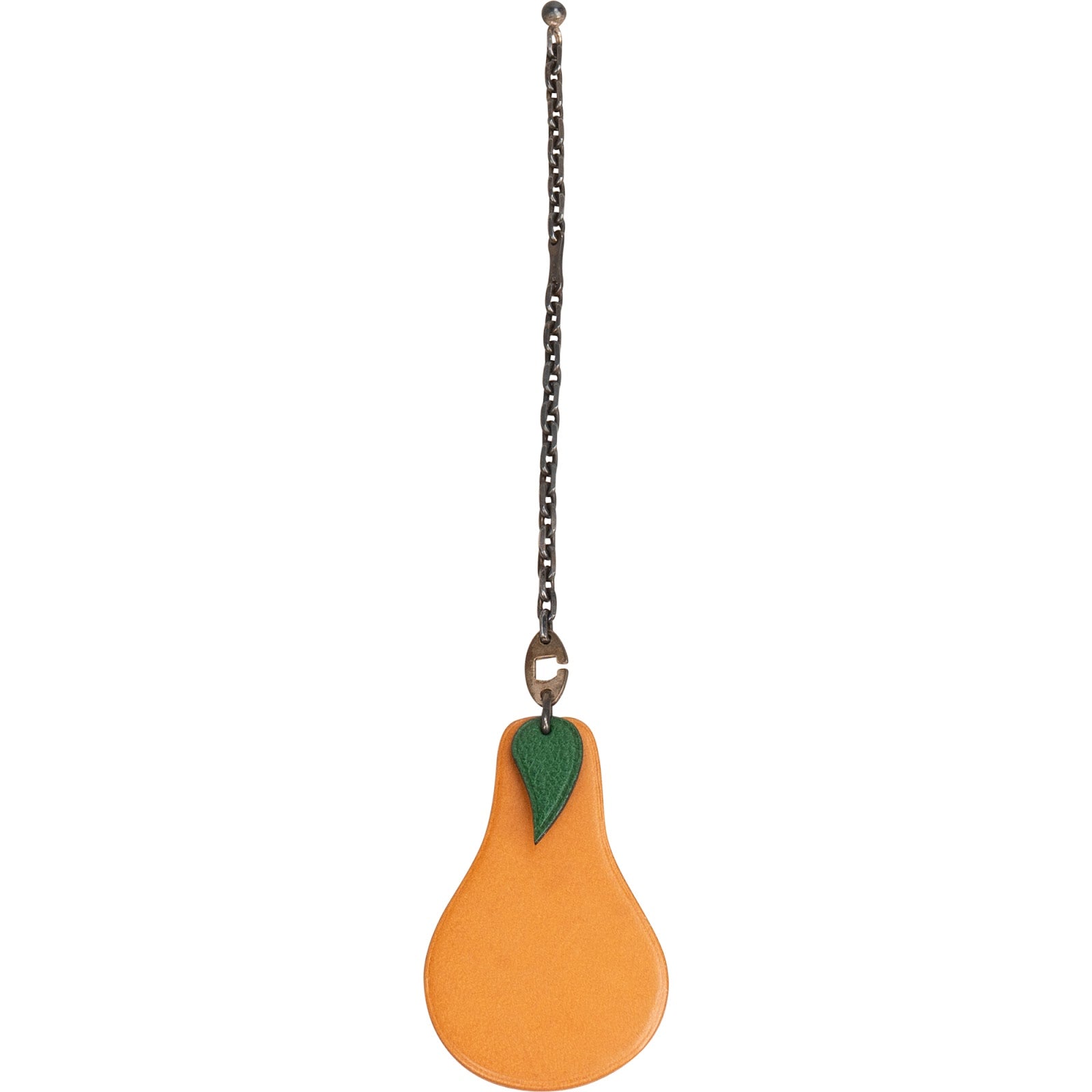 Hermès Brown Leather Fruit Pear Bag Charm