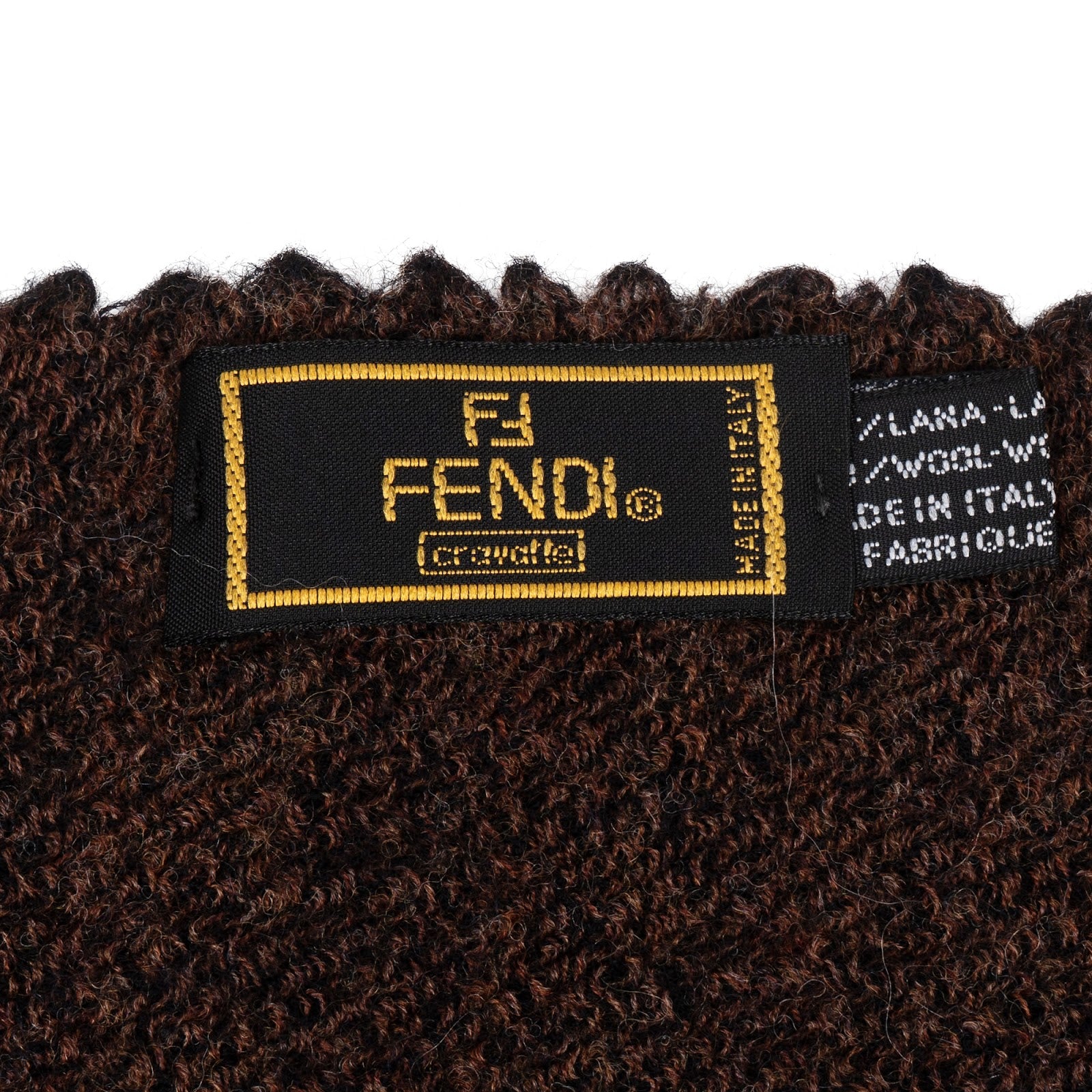 Fendi Wool Striped Scarf Schal