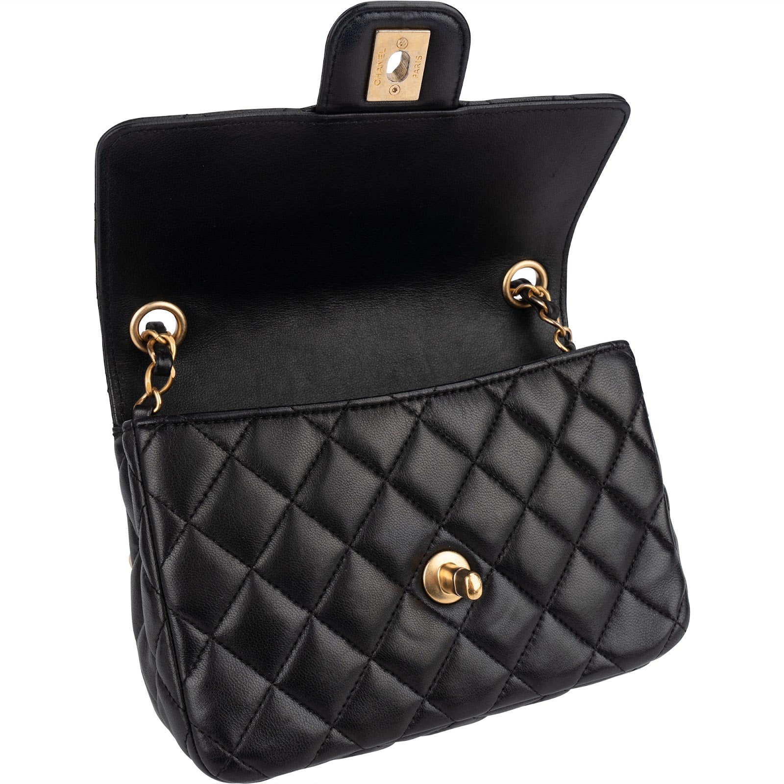 Chanel Quilted Lambskin Mini Rectangular Flap Casino Charms Crossbody Bag