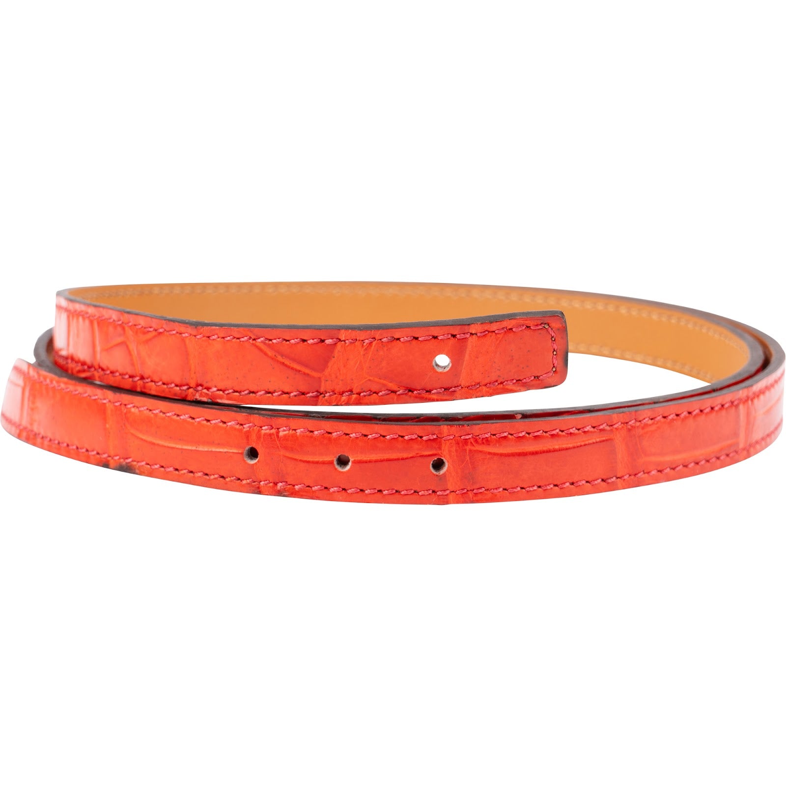Hermès – Porosus Exotic Thin Belt (85) riem