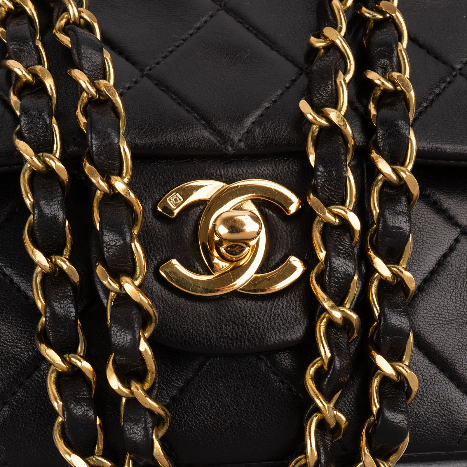 Chanel Quilted Lambskin 24K Gold Medium Double Flap Shoulder Bag