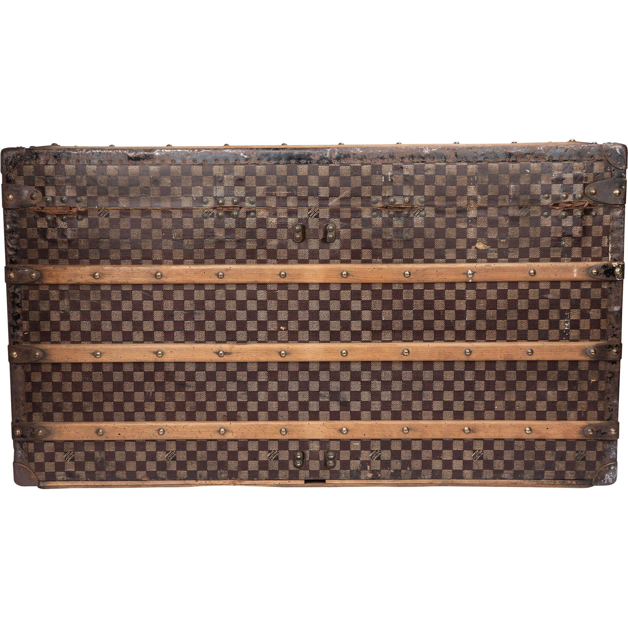 Louis Vuitton Damier Mark 2 c.1890s Courrier 100 Trunk Malle Koffer