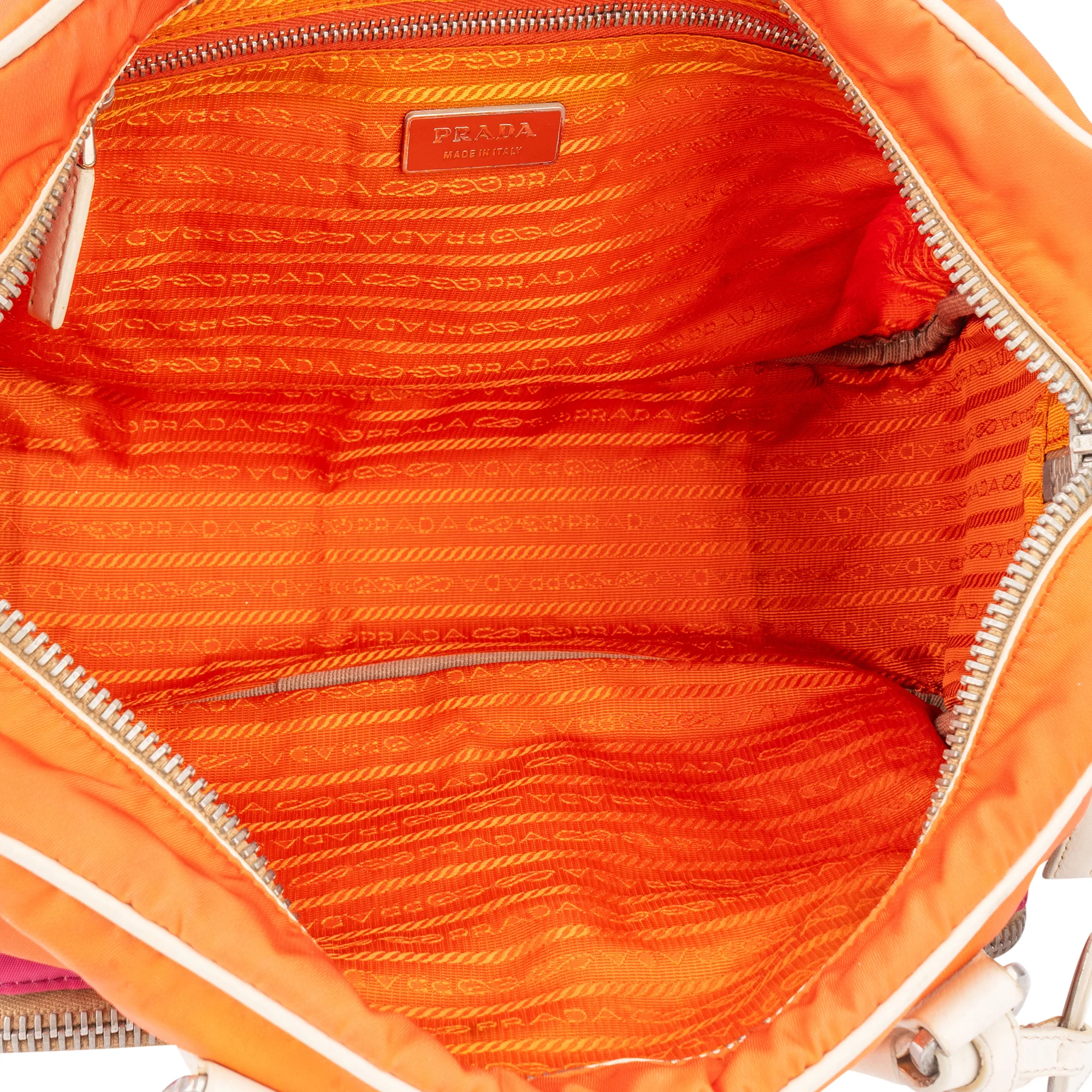 Prada Tricolor Colorblock Nylon Handbag