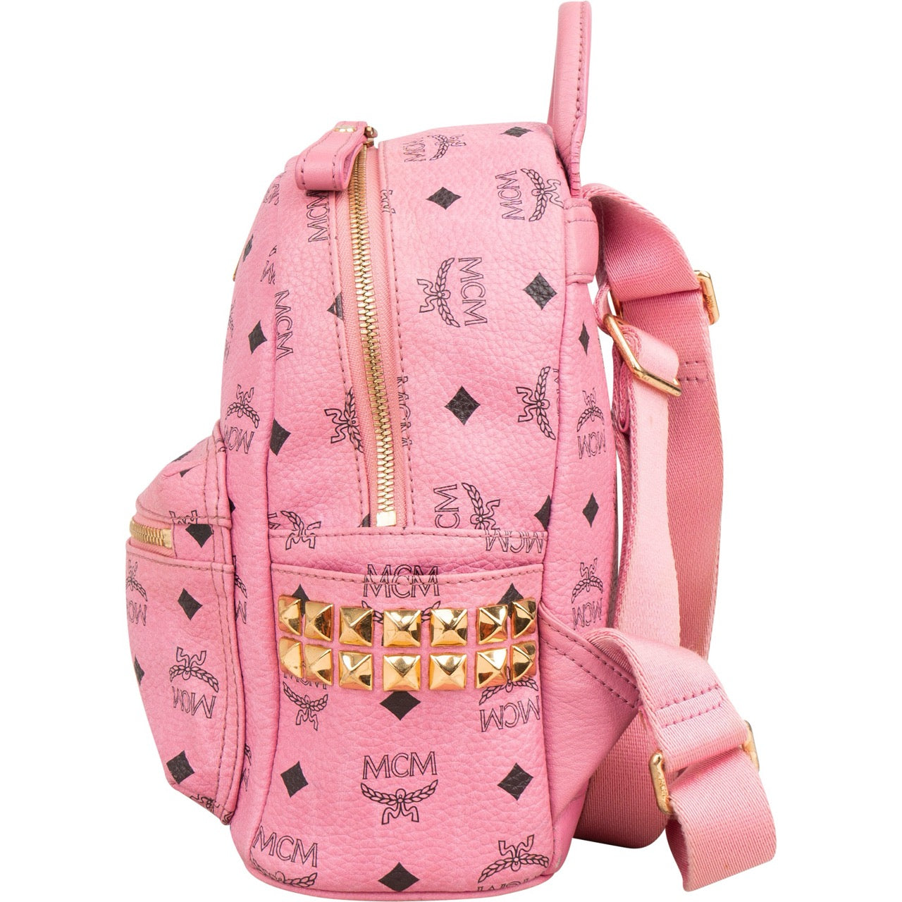MCM Monogram Visetos Stark Side Studs Mini Backpack