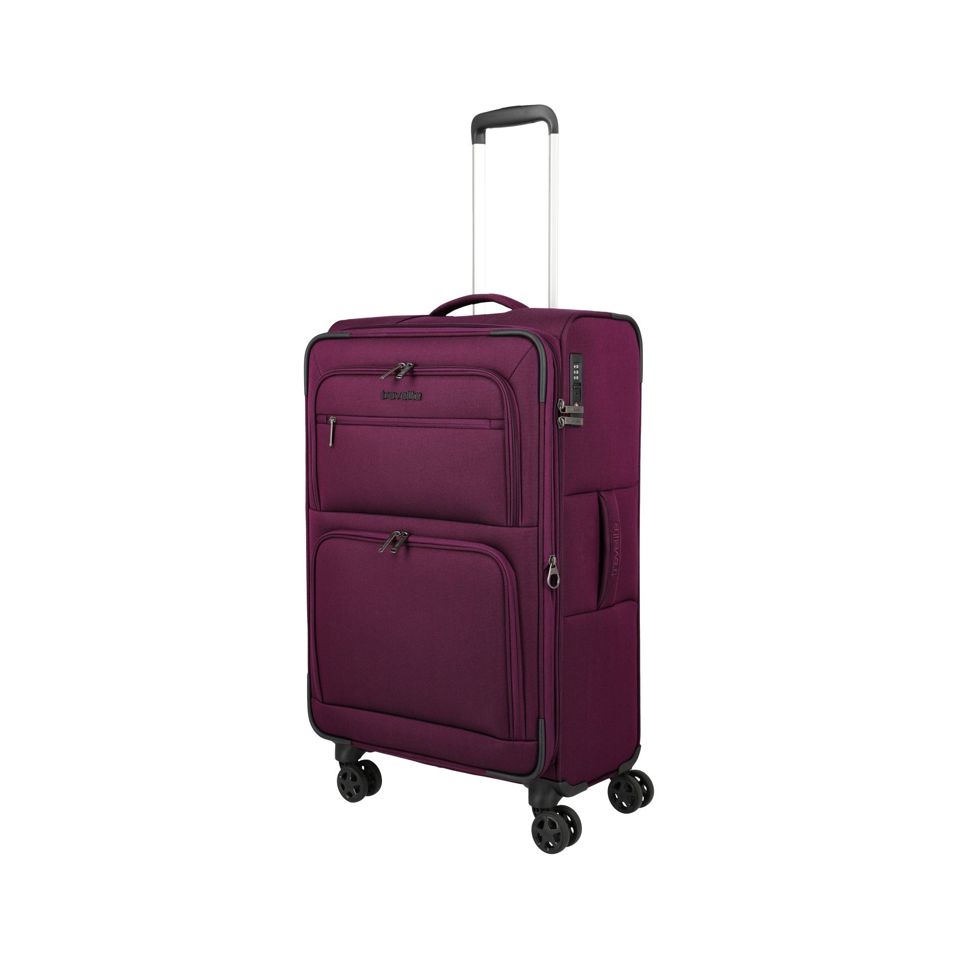 CUBIS Trolley M (72 cm) erweiterbar - Berry