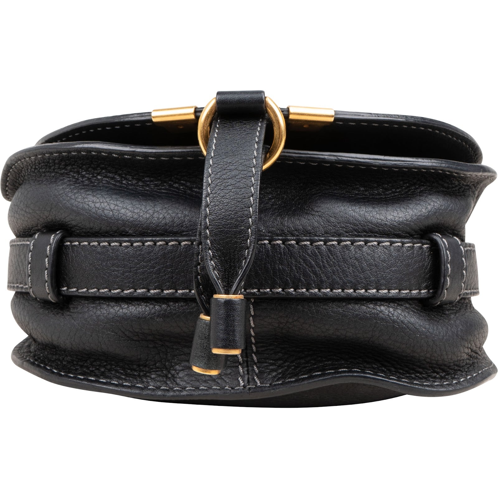 Chloé Grained Leather Mini Marcie Saddle Crossbody Bag