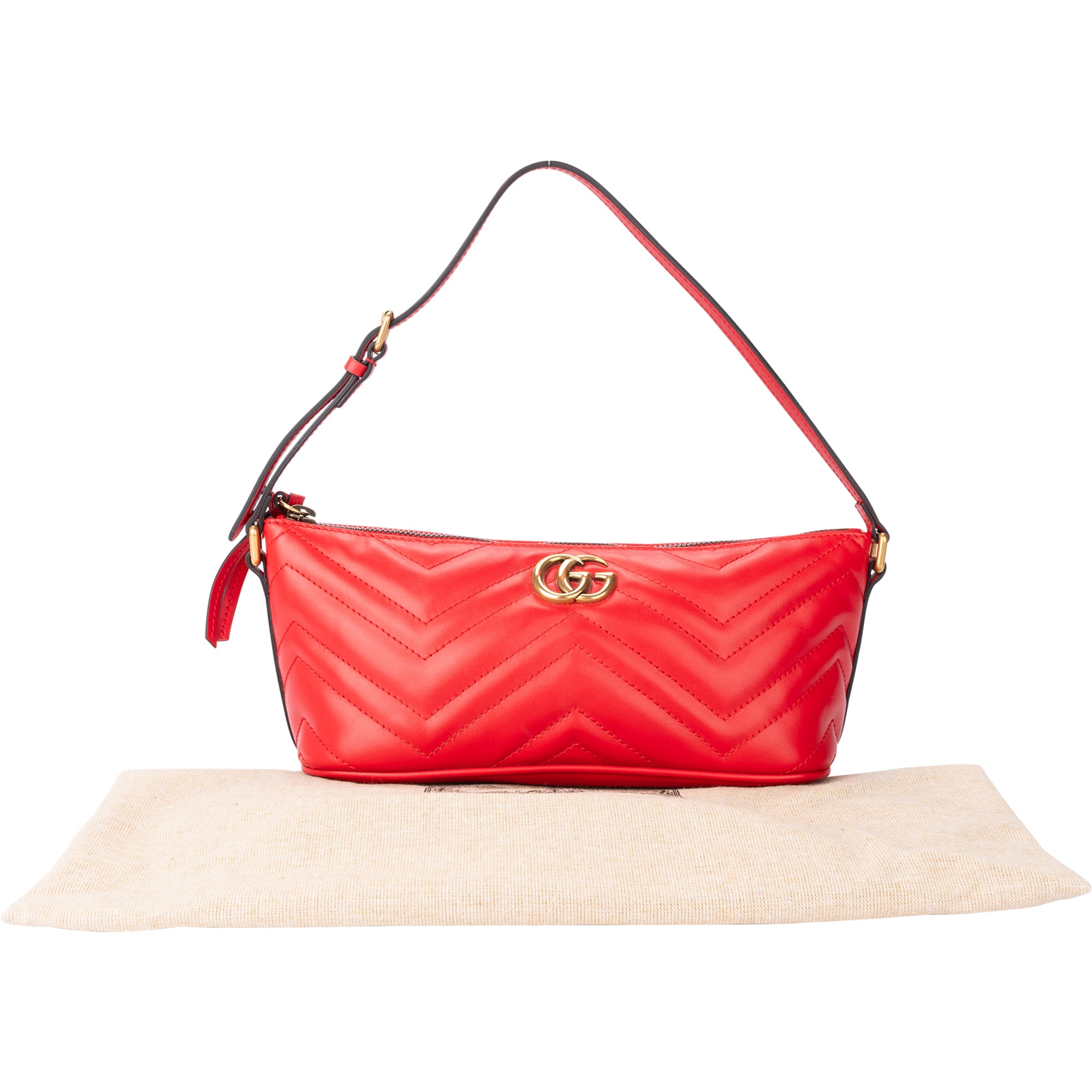 Sac à bandoulière GUCCI Rosso en cuir Marmont