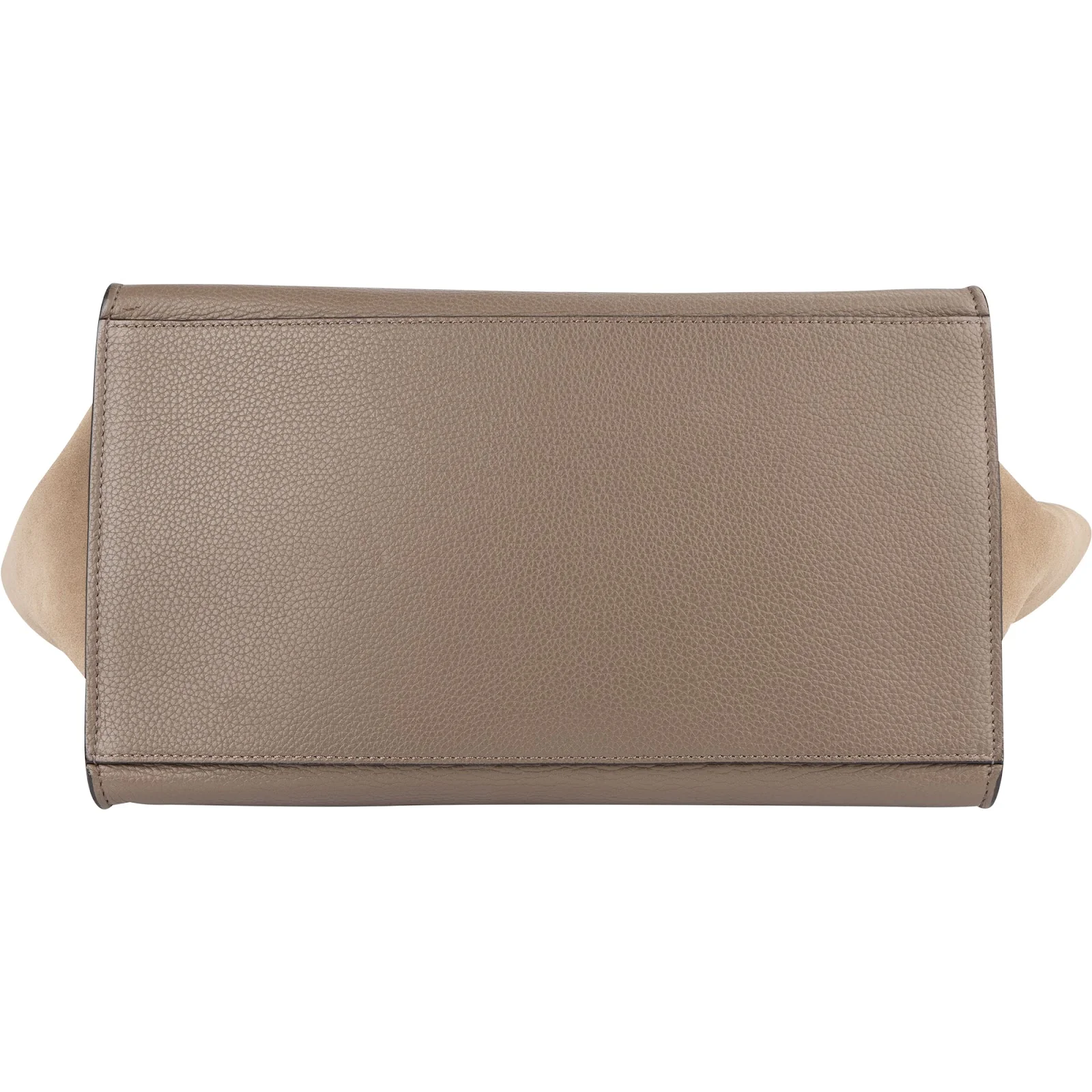 Céline Drummed Calfskin and Suede Trapeze Handbag