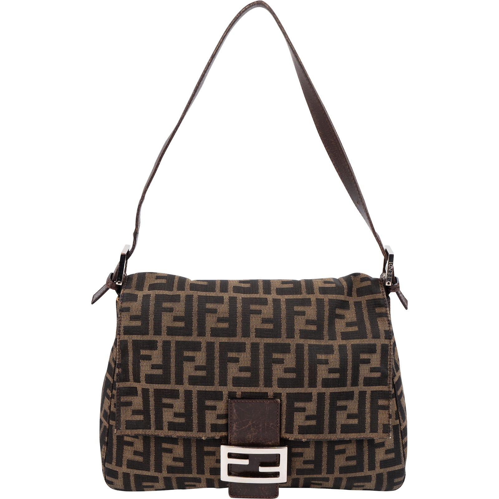 Fendi – Sac à bandoulière Mamma Baguette FF Zucca