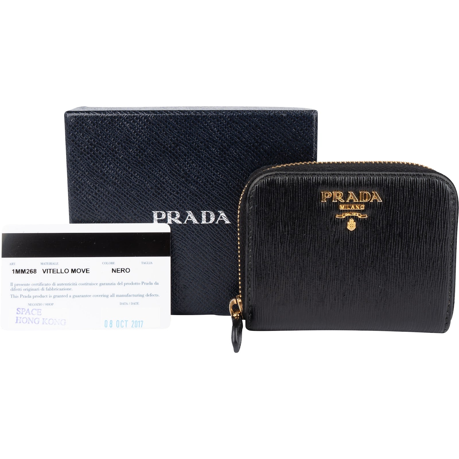 Prada Saffiano Leather Zip-Around Wallet